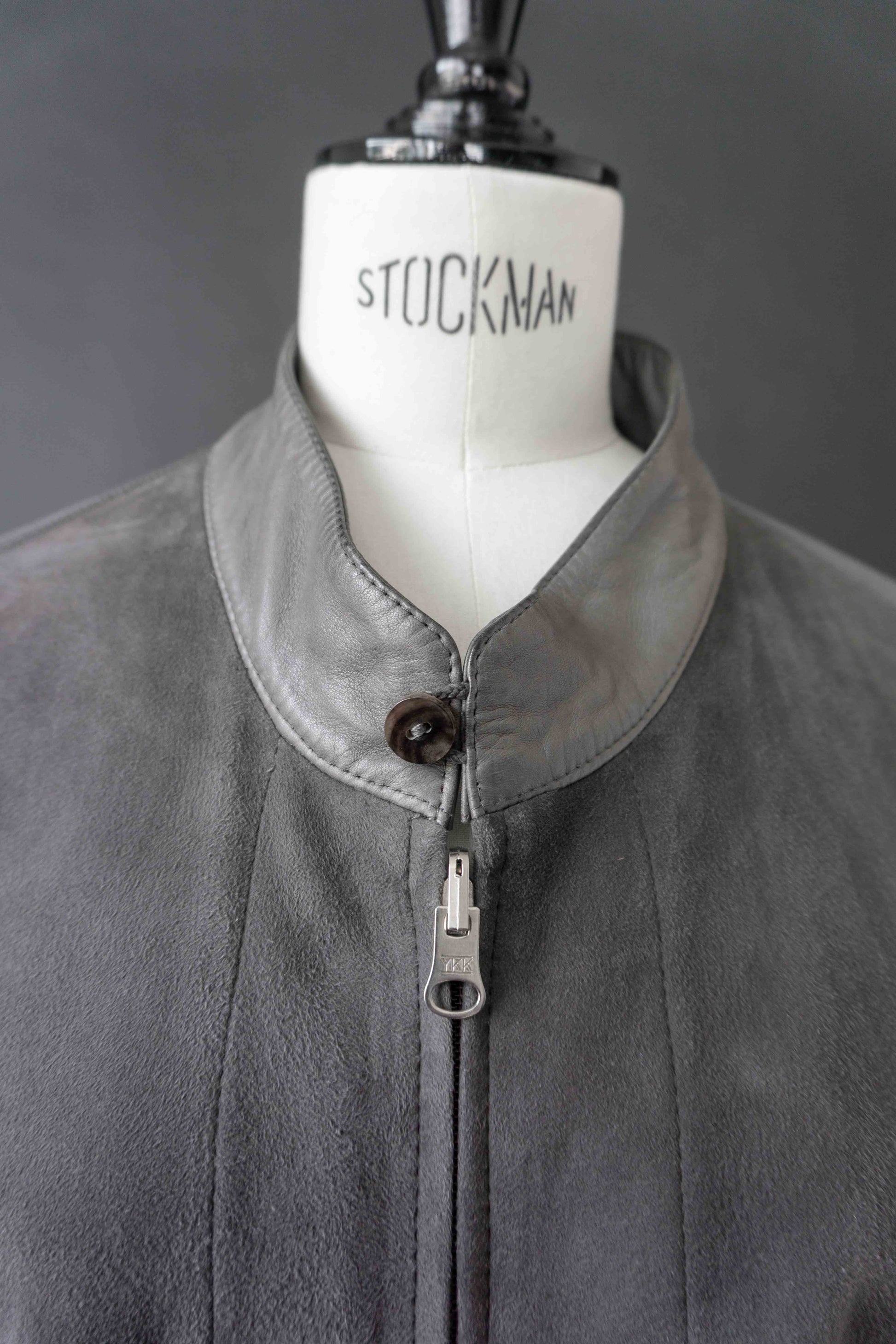 Wende-Lederjacke Grau, S–M theplaincircle vintage