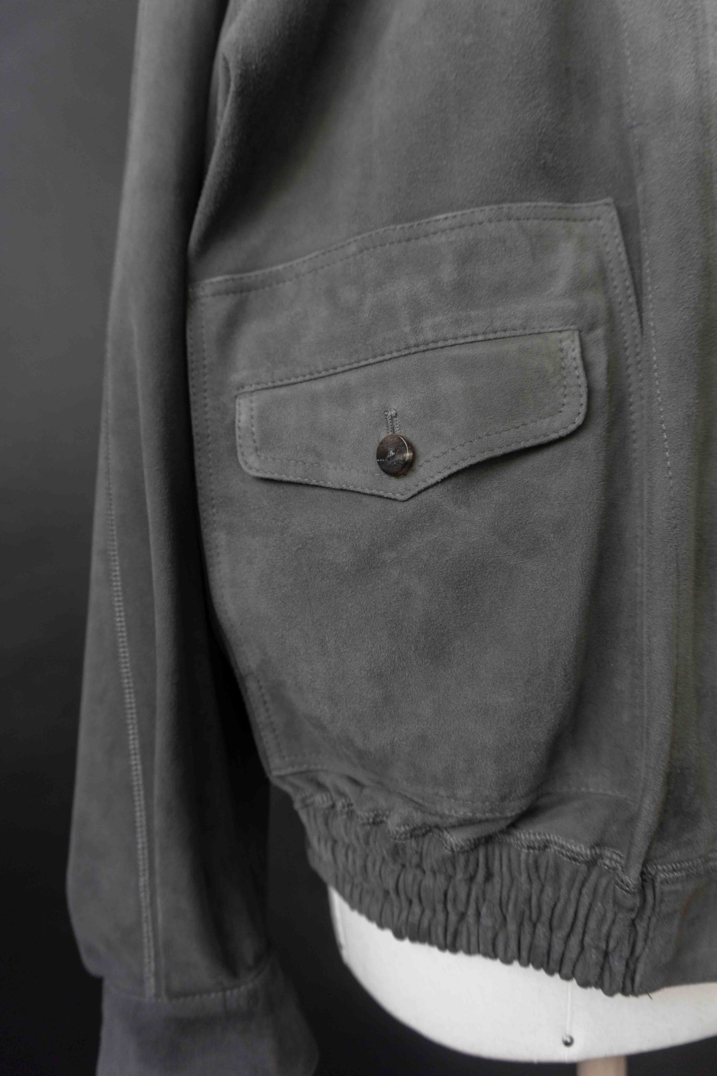 Wende-Lederjacke Grau, S–M theplaincircle vintage