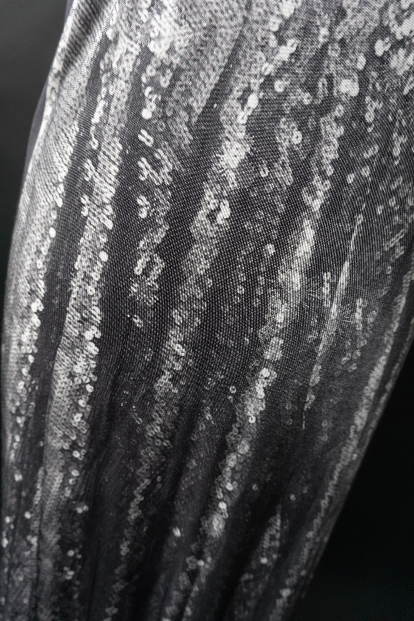 Weißes Maison Margiela × H&M Maxi-Kleid mit Paillettenprint aus 2004