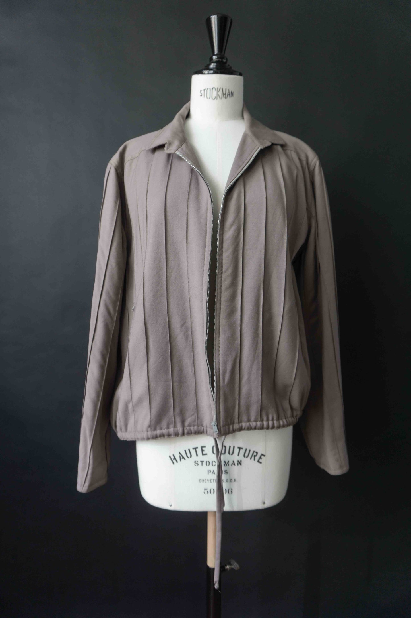 Laura Biagiotti Vintage Jacke – taupe Baumwolle, 70s Designer, S–M theplaincircle vintage