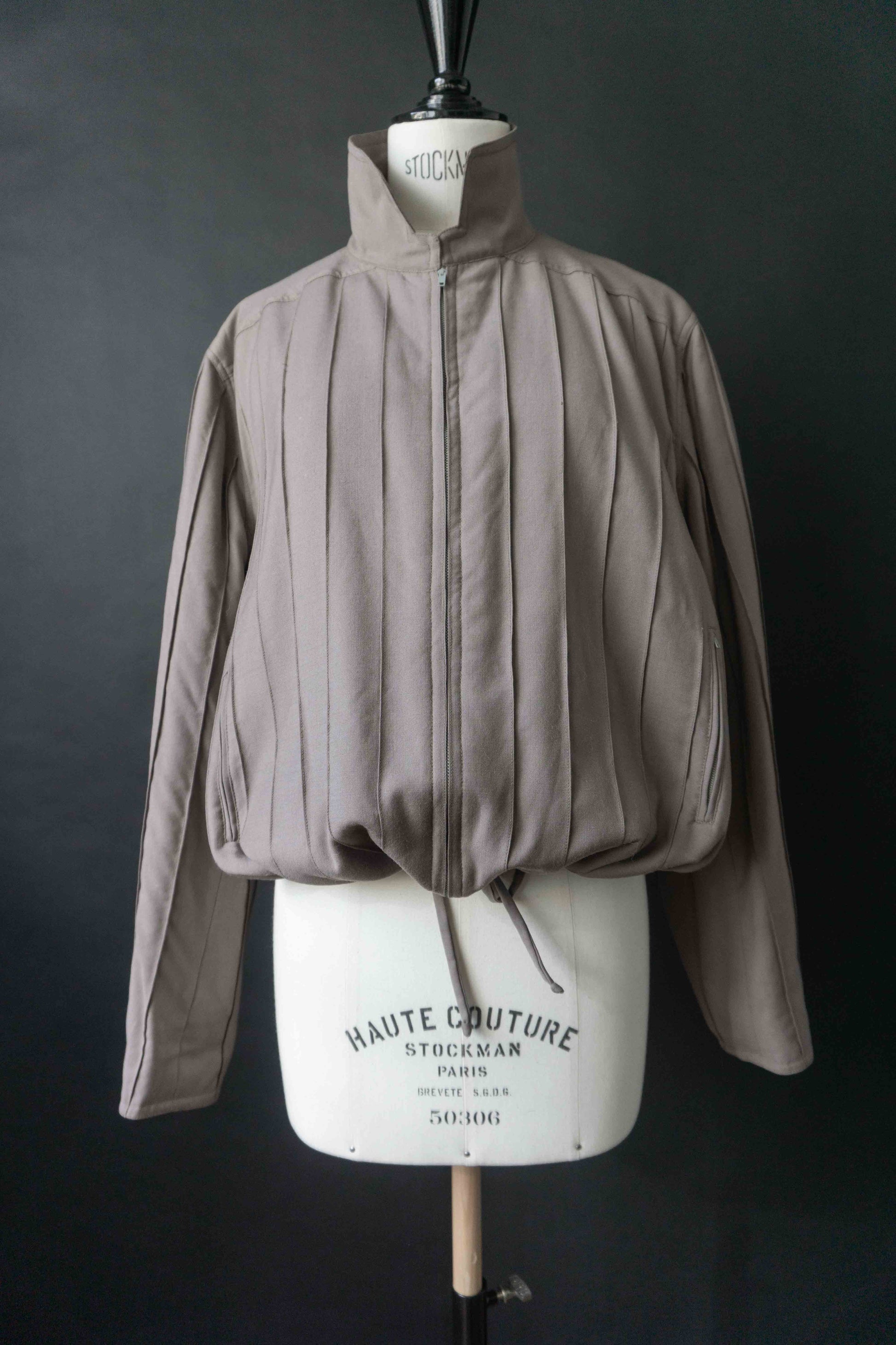 Laura Biagiotti Vintage Jacke – taupe Baumwolle, 70s Designer, S–M theplaincircle vintage