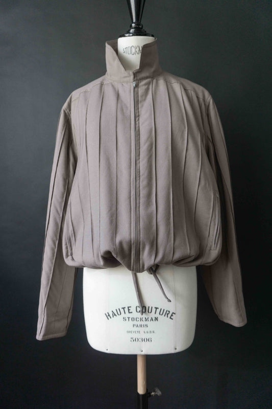 Laura Biagiotti Vintage Jacke – taupe Baumwolle, 70s Designer, S–M theplaincircle vintage