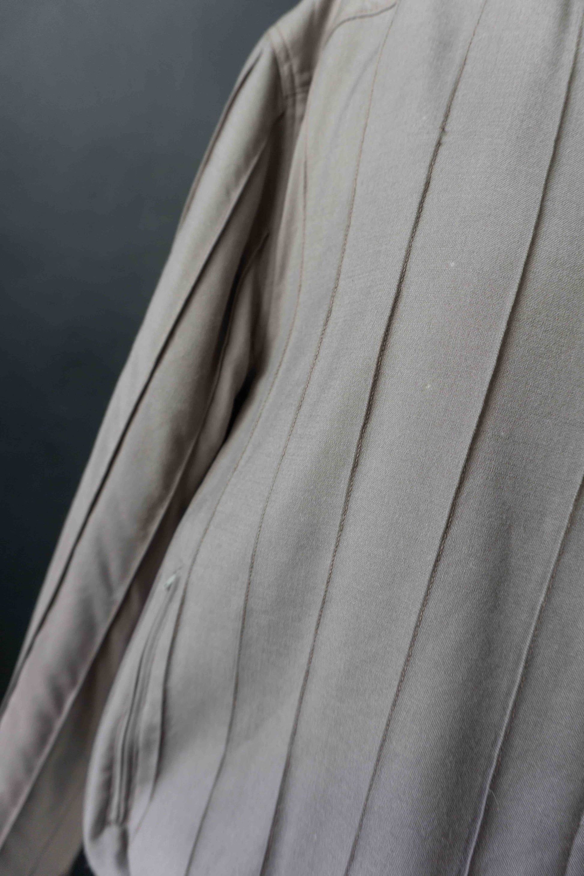 Laura Biagiotti Vintage Jacke – taupe Baumwolle, 70s Designer, S–M theplaincircle vintage