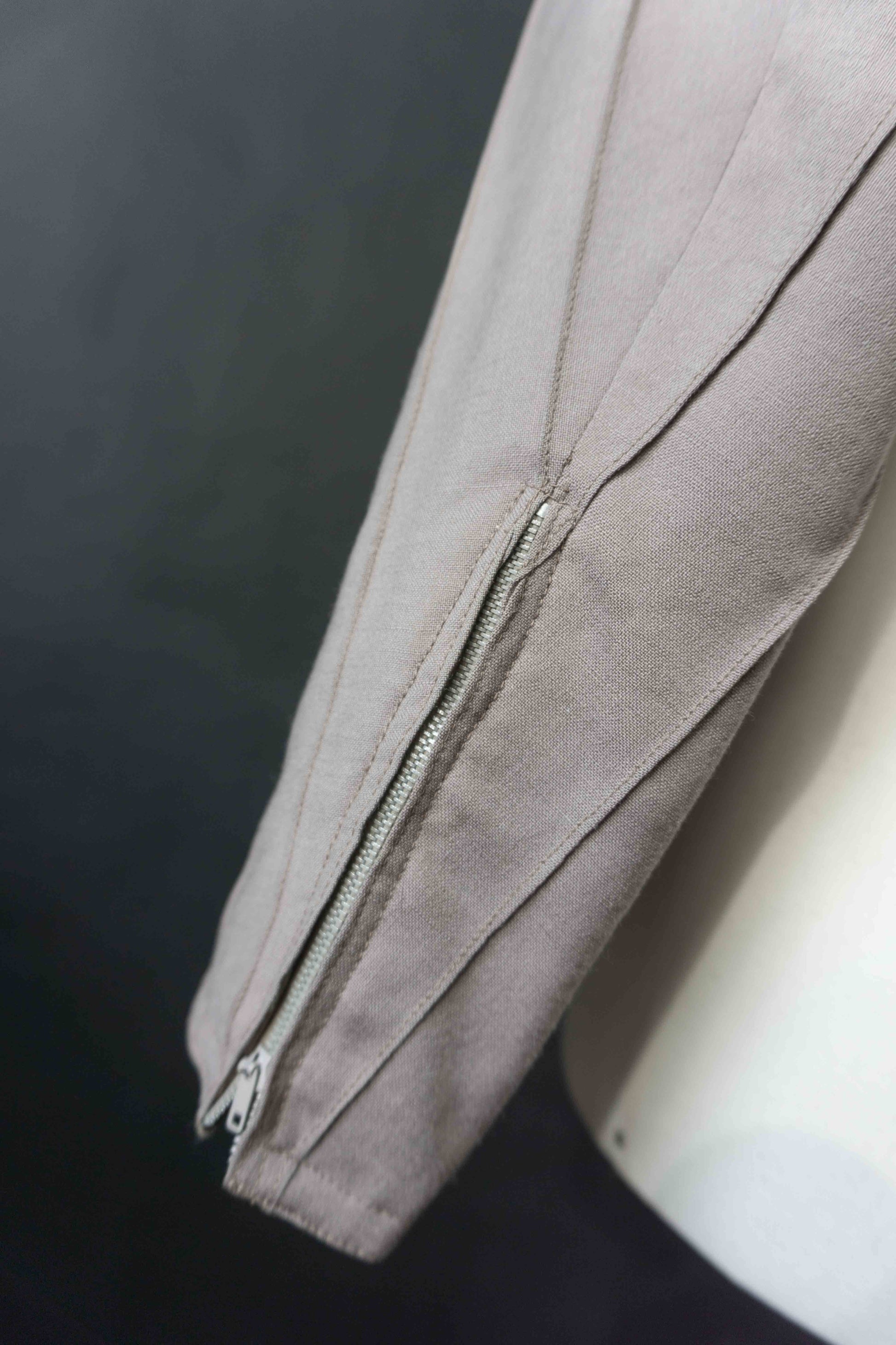 Laura Biagiotti Vintage Jacke – taupe Baumwolle, 70s Designer, S–M theplaincircle vintage