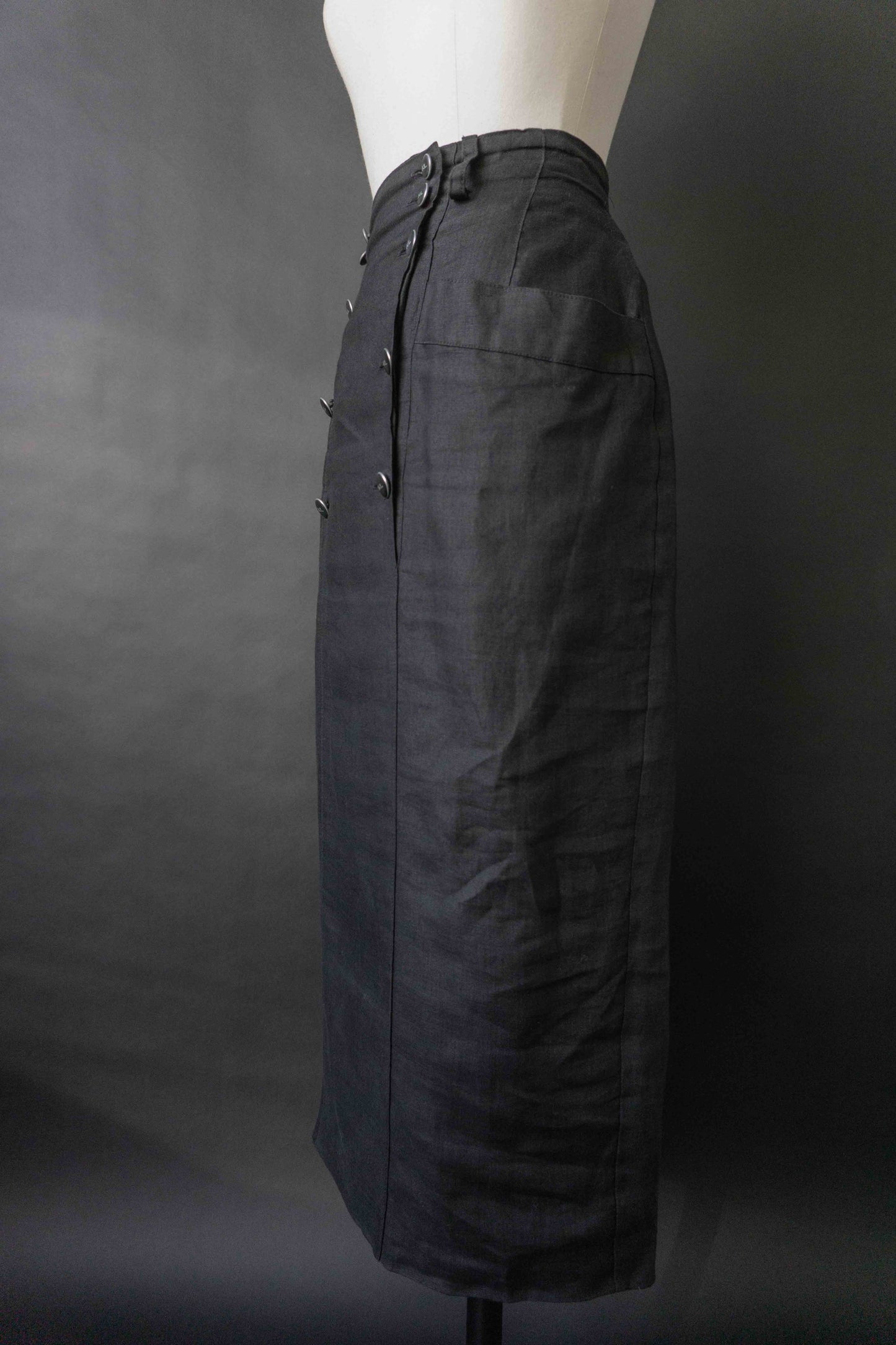 Vintage 80s Karl Lagerfeld Leinenrock, L–XL theplaincircle vintage