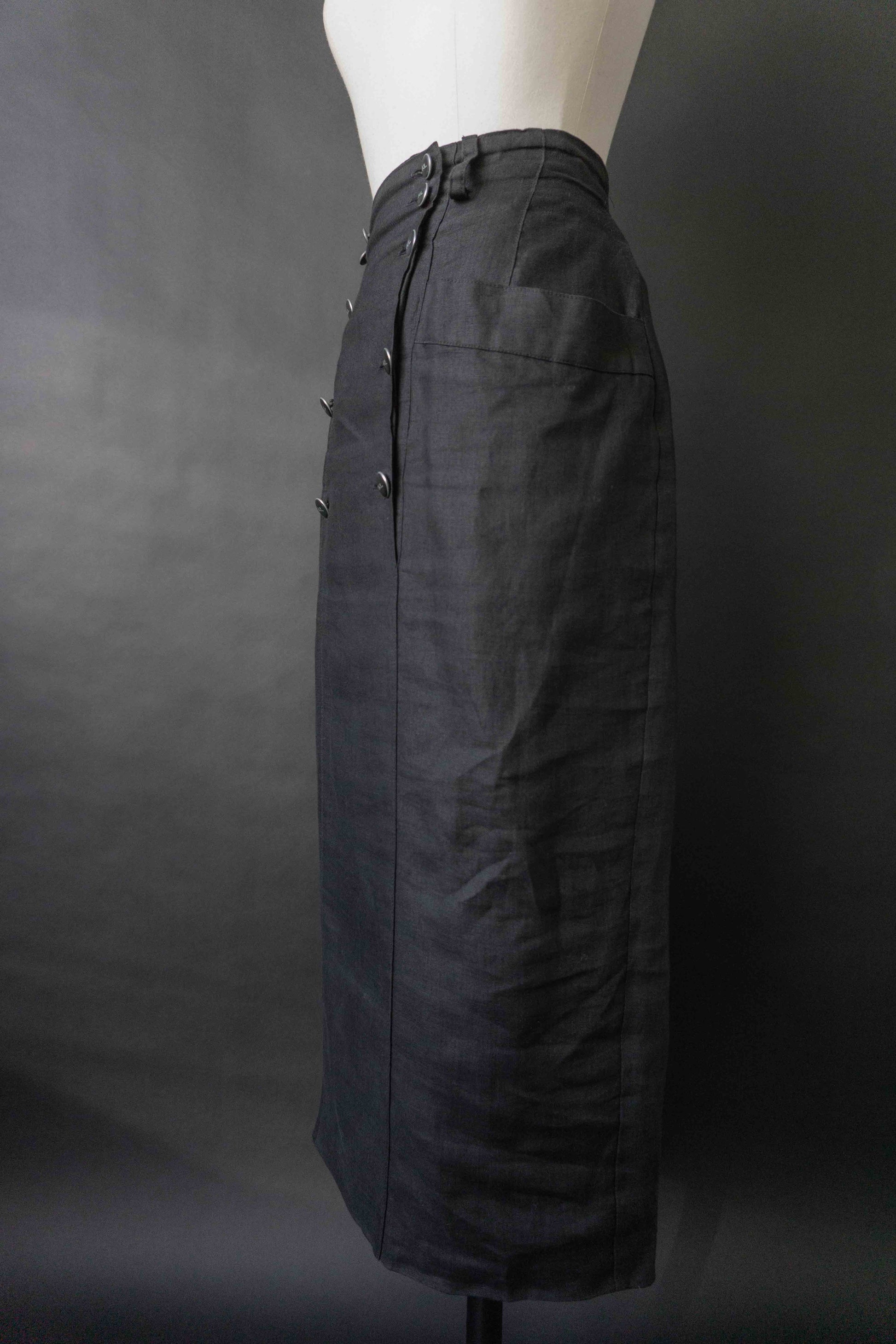 Vintage 80s Karl Lagerfeld Leinenrock, L–XL theplaincircle vintage