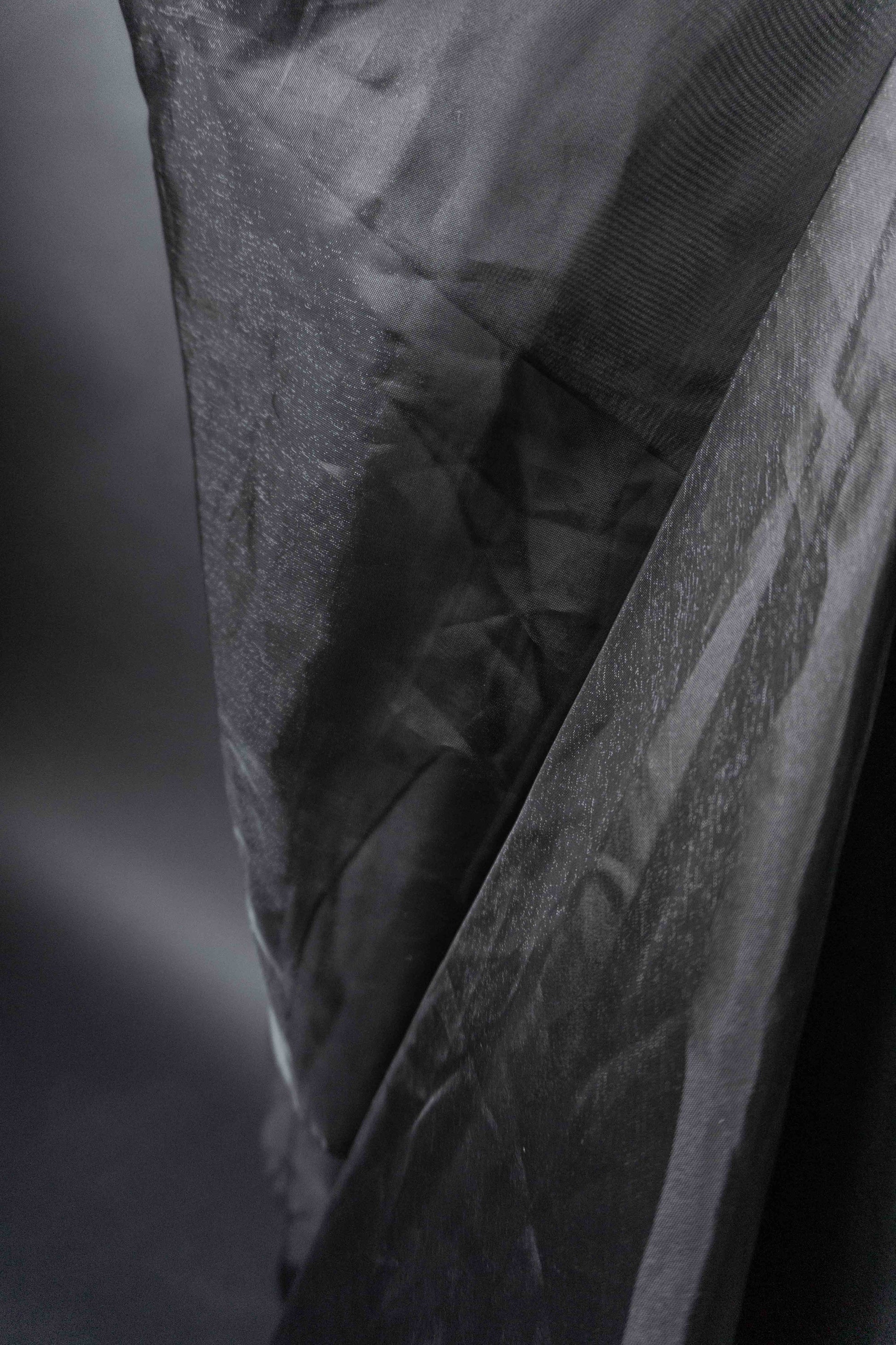 Y2K Avantgarde Maxi Rock aus Organza mit Drapierungen, S–M theplaincircle vintage