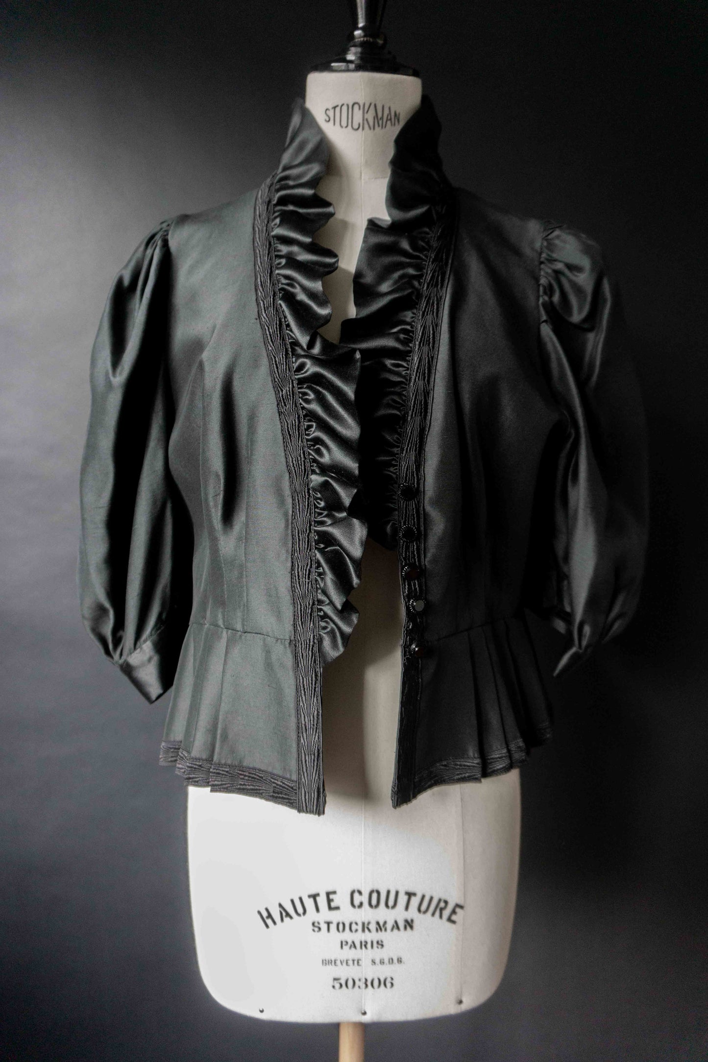 Vintage Dark Folklore Silk Bluse, M–L theplaincircle vintage