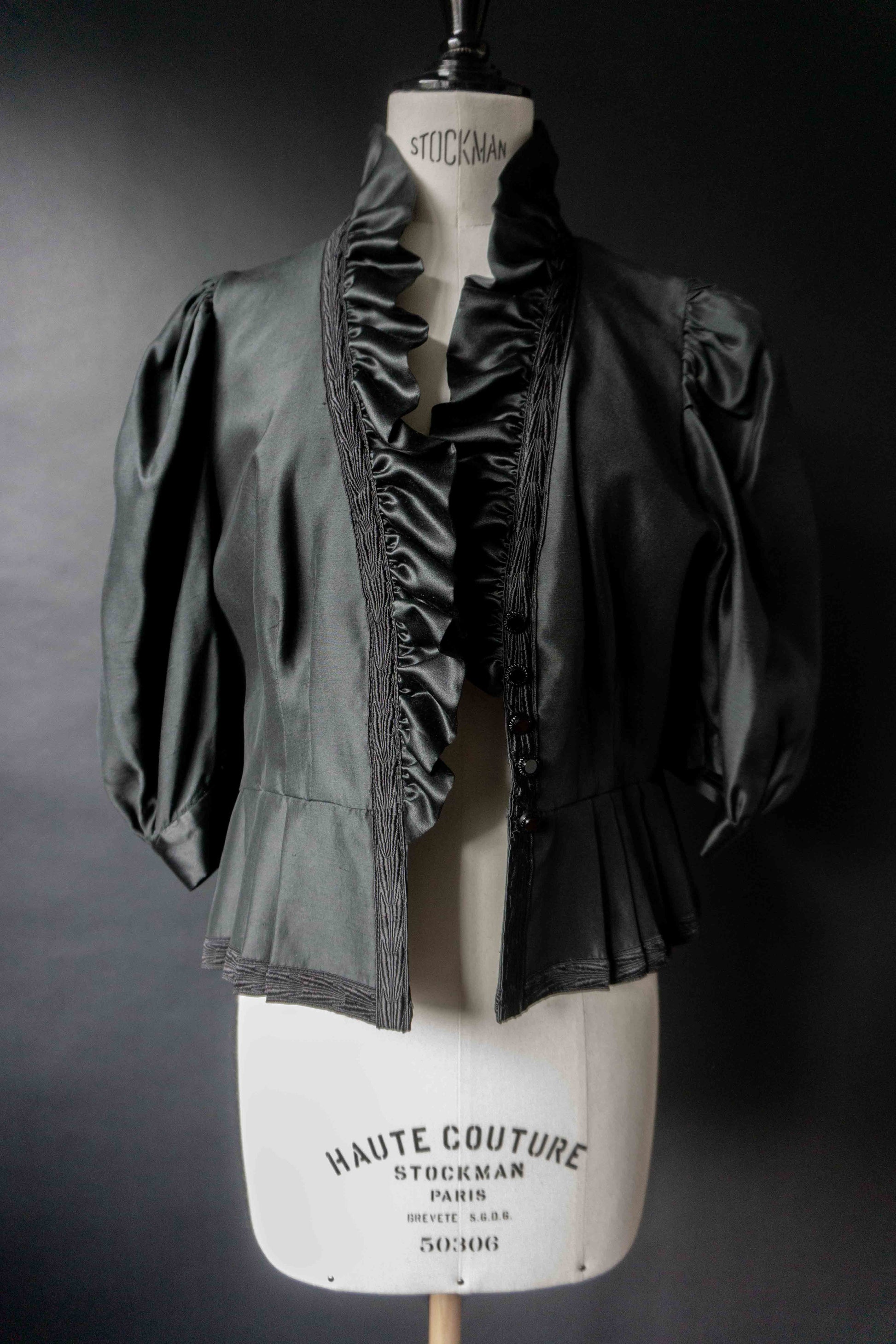 Vintage Dark Folklore Silk Bluse, M–L theplaincircle vintage