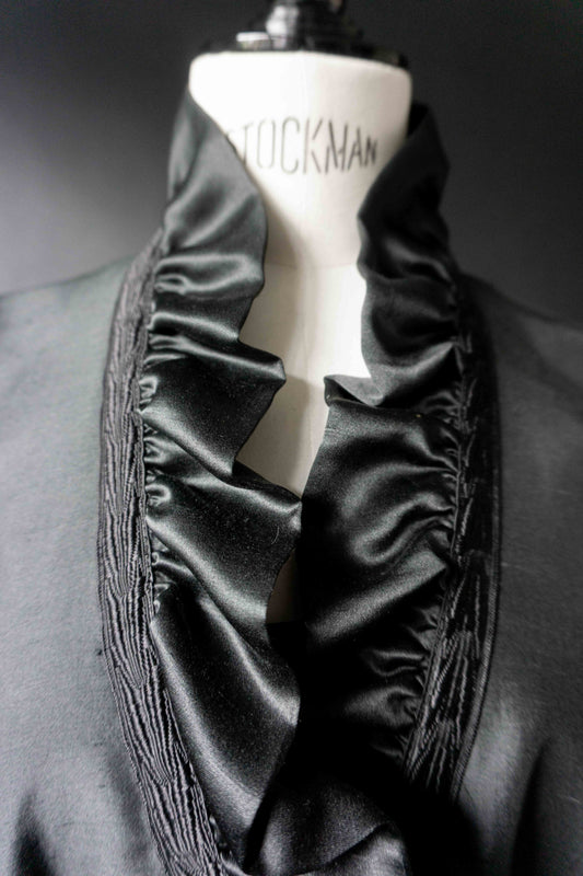 Vintage Dark Folklore Silk Bluse, M–L theplaincircle vintage