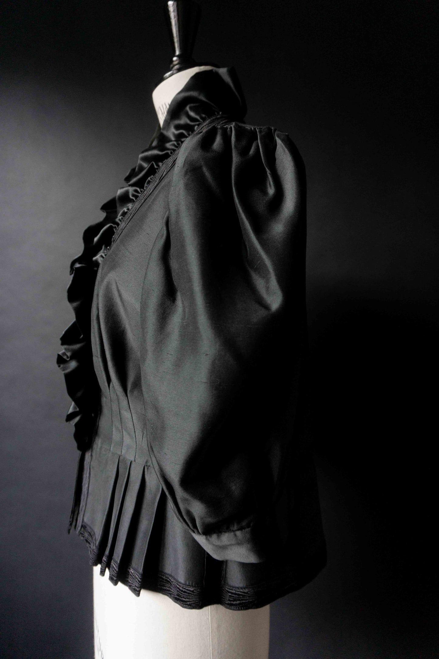 Vintage Dark Folklore Silk Bluse, M–L theplaincircle vintage