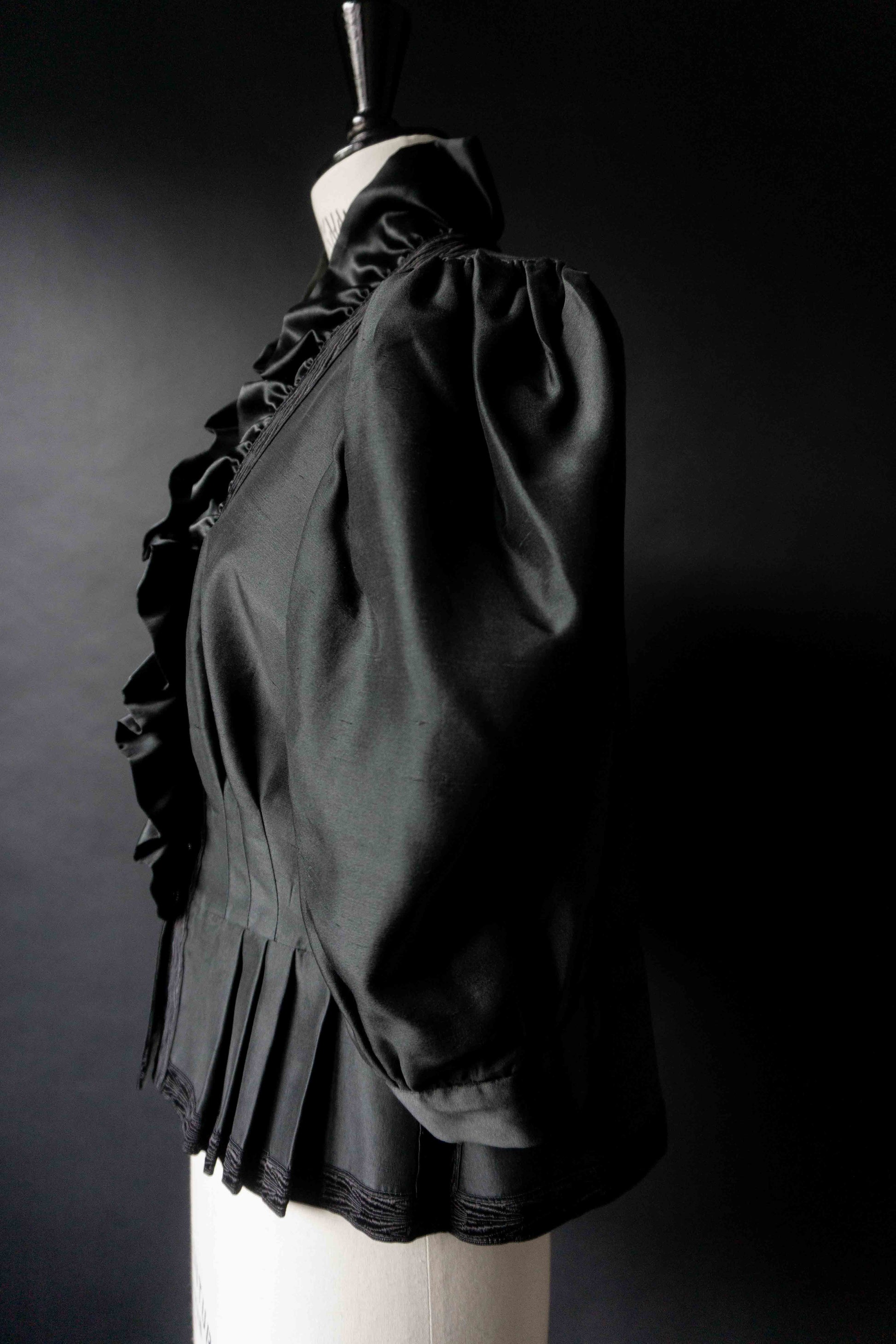 Vintage Dark Folklore Silk Bluse, M–L theplaincircle vintage