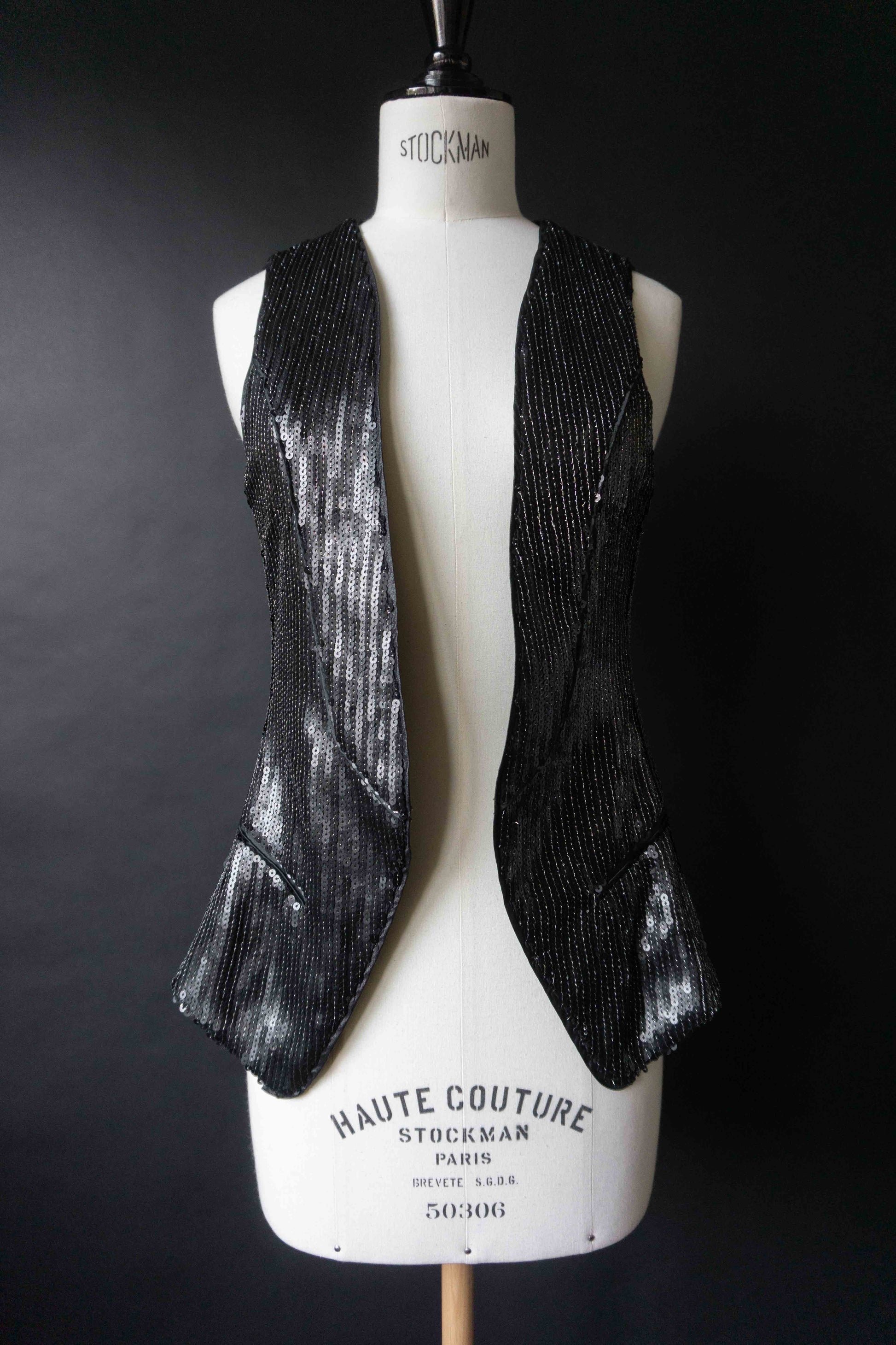 Vintage Paillettenweste Creare, XS–S theplaincircle vintage