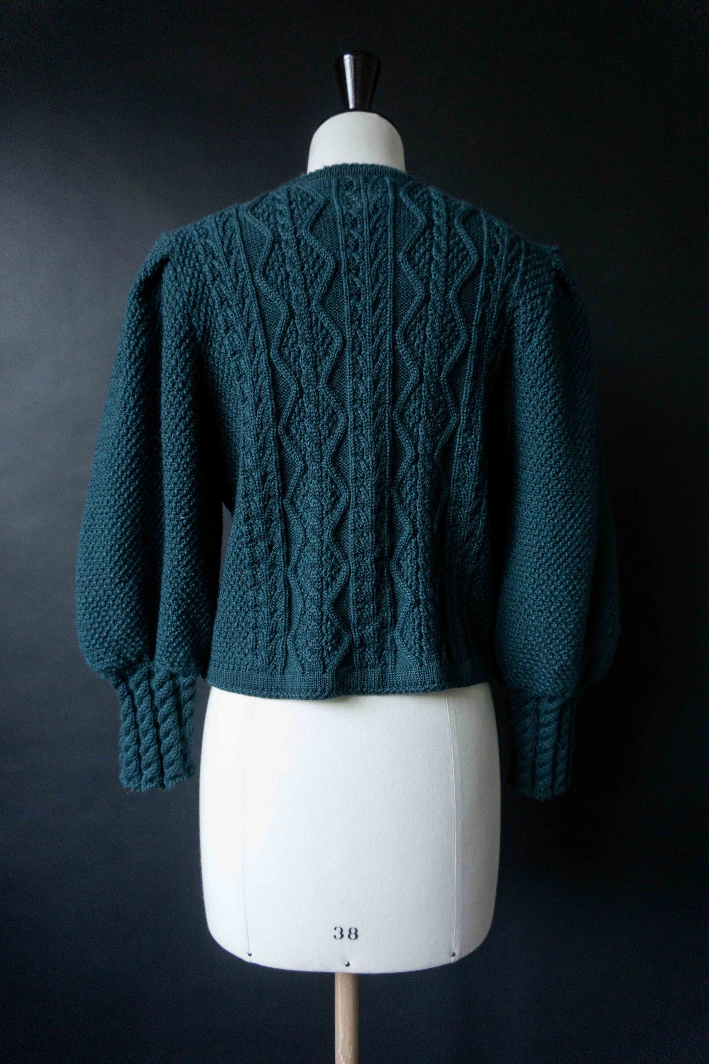 Vintage Dark Folklore Cardigan Petrol, S–M theplaincircle vintage