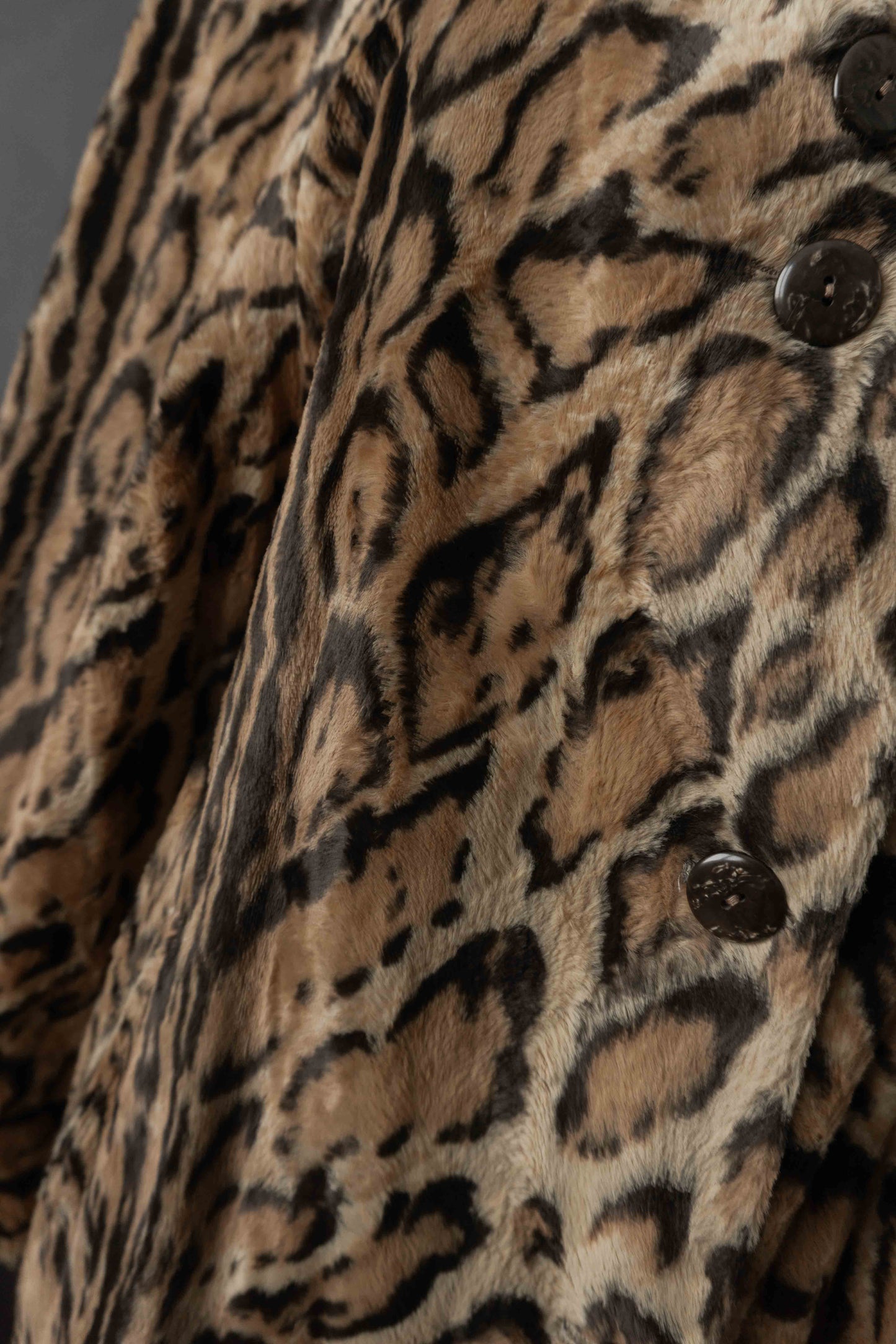 Vintage Faux Fur Mantel Leopard – Statement Coat 80s/90s, S–M theplaincircle vintage