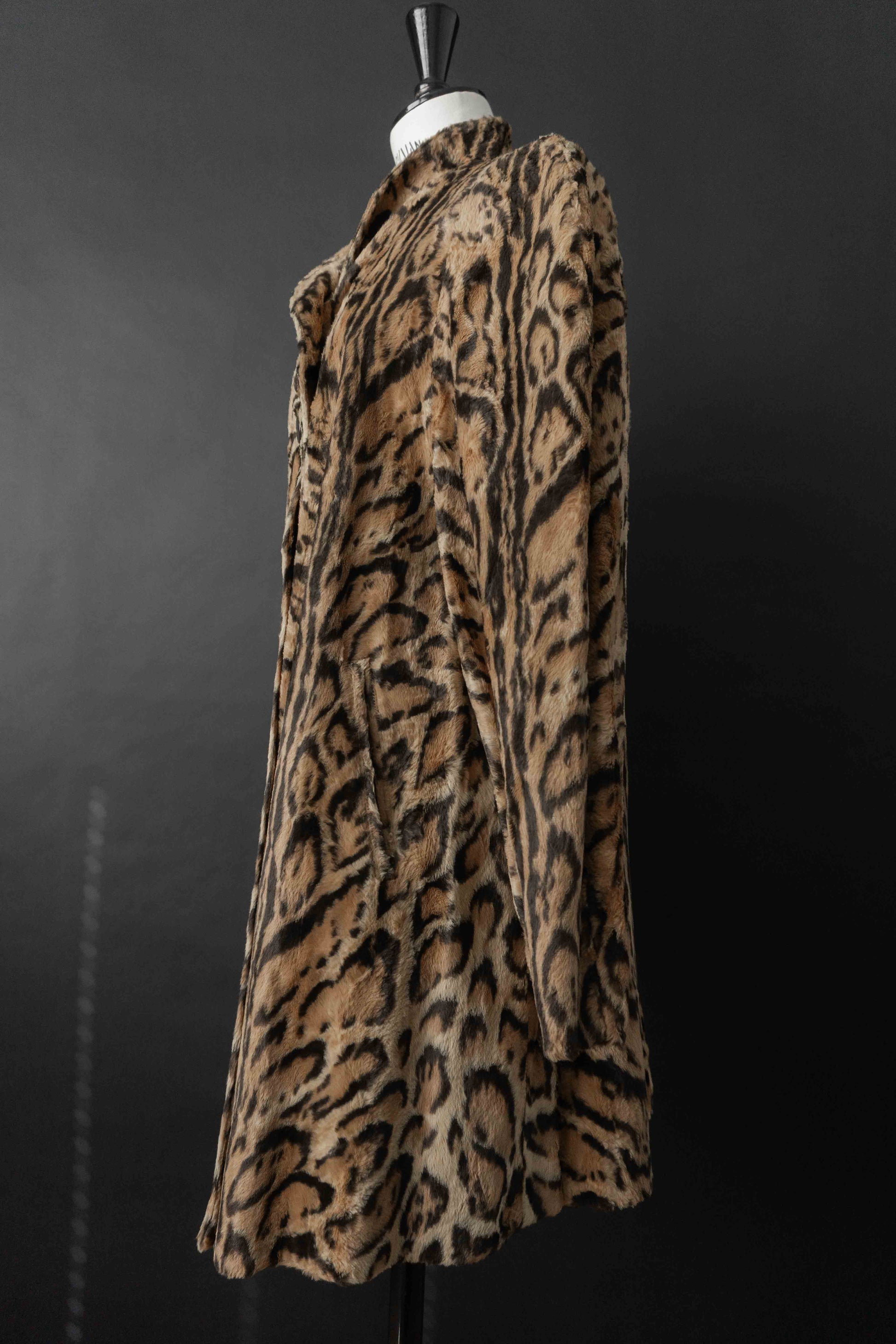 Vintage Faux Fur Mantel Leopard – Statement Coat 80s/90s, S–M theplaincircle vintage