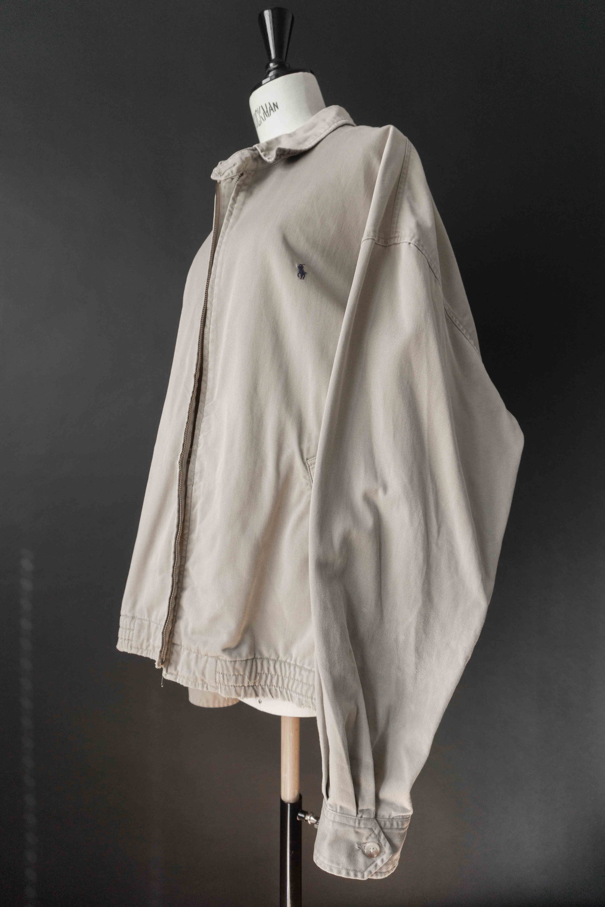 90s Ralph Lauren Blouson Jacke, Beige, XL theplaincircle vintage