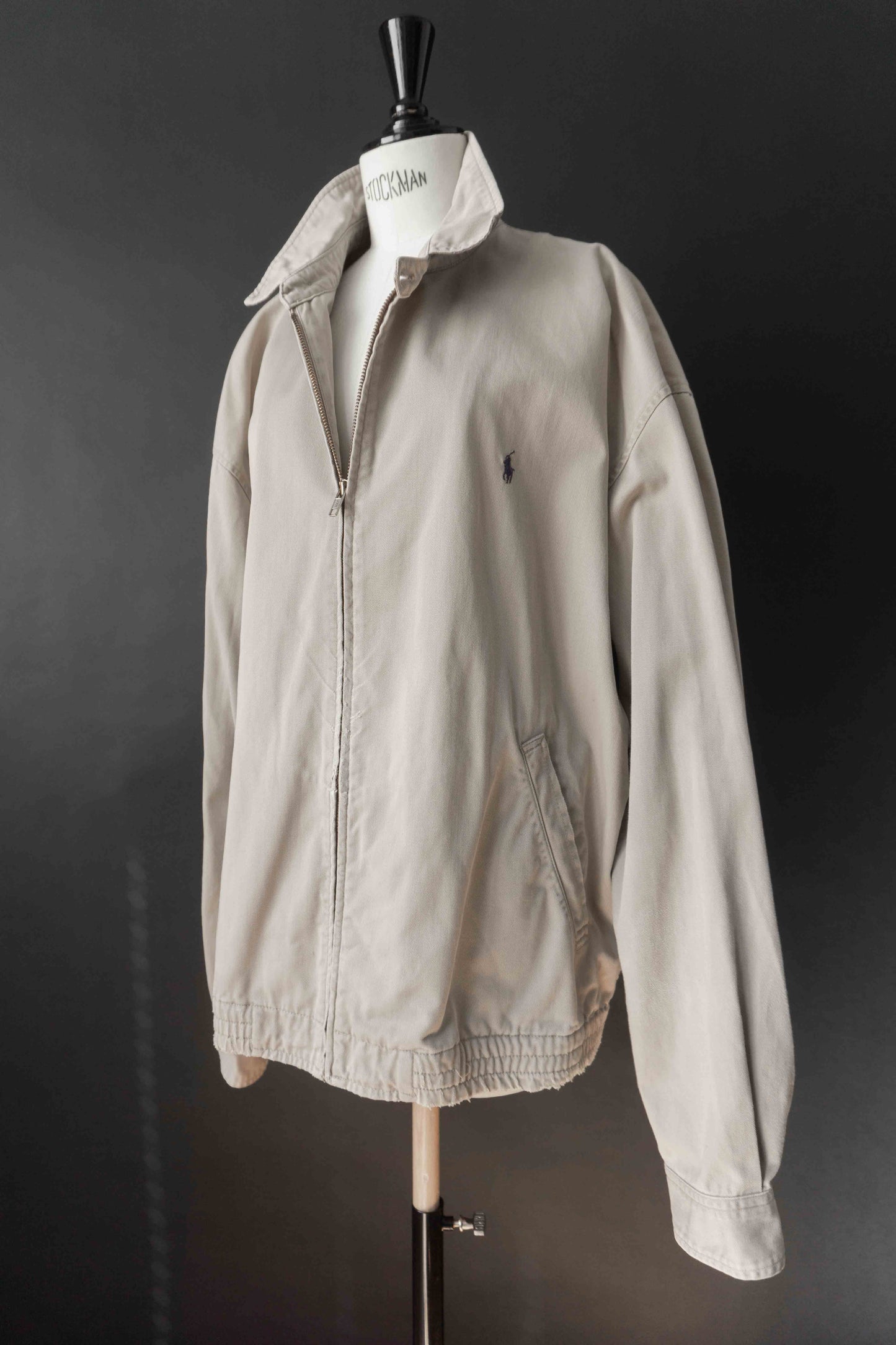 90s Ralph Lauren Blouson Jacke, Beige, XL theplaincircle vintage
