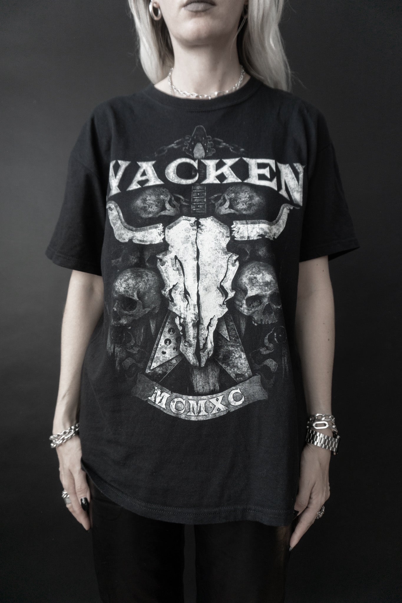 Wacken Open Air 2010 Festival T-Shirt – 20 Years Faster Harder Louder, L theplaincircle vintage