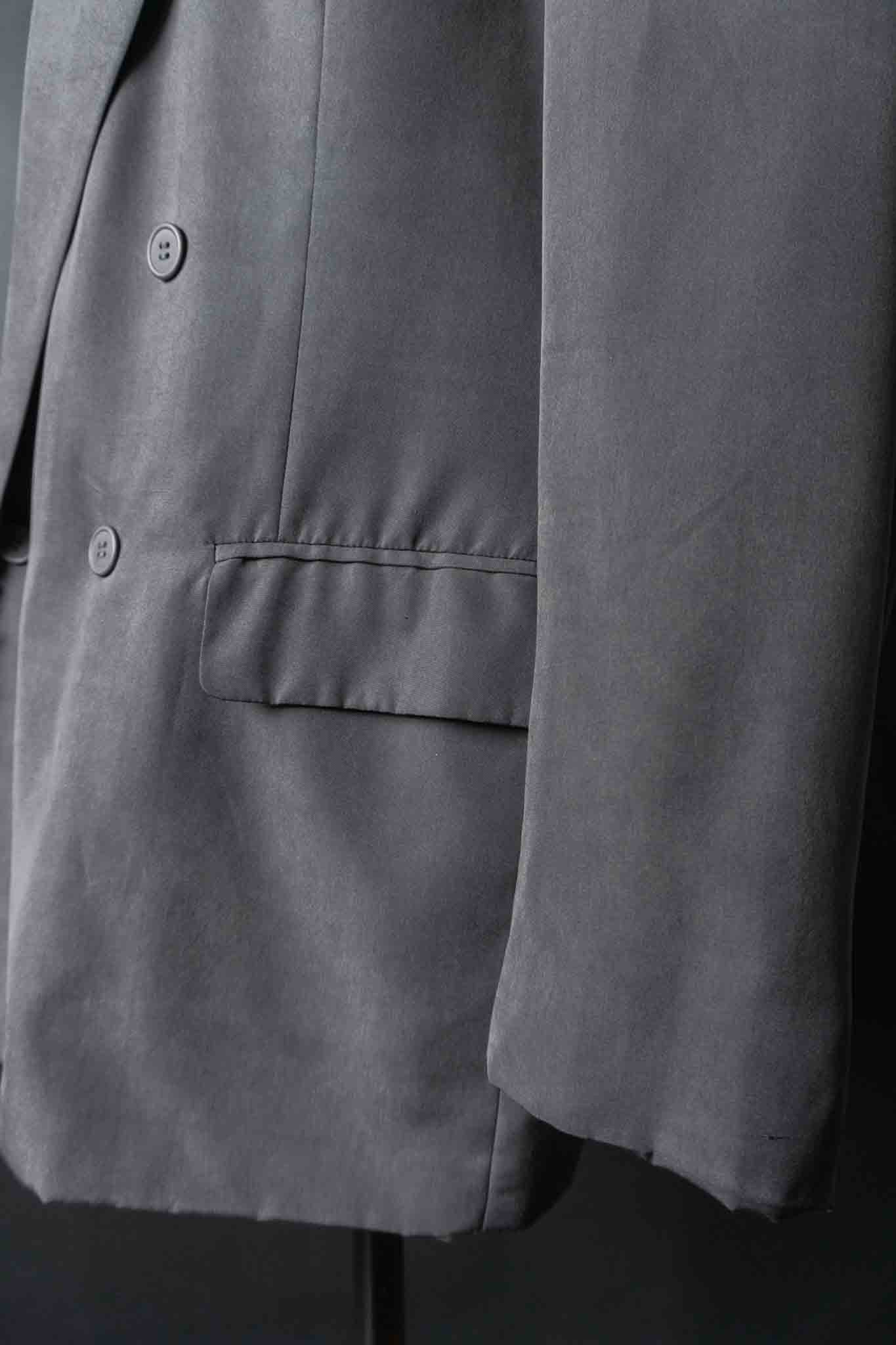 Vintage Avantgarde Blazer Seide, Grau, M–L