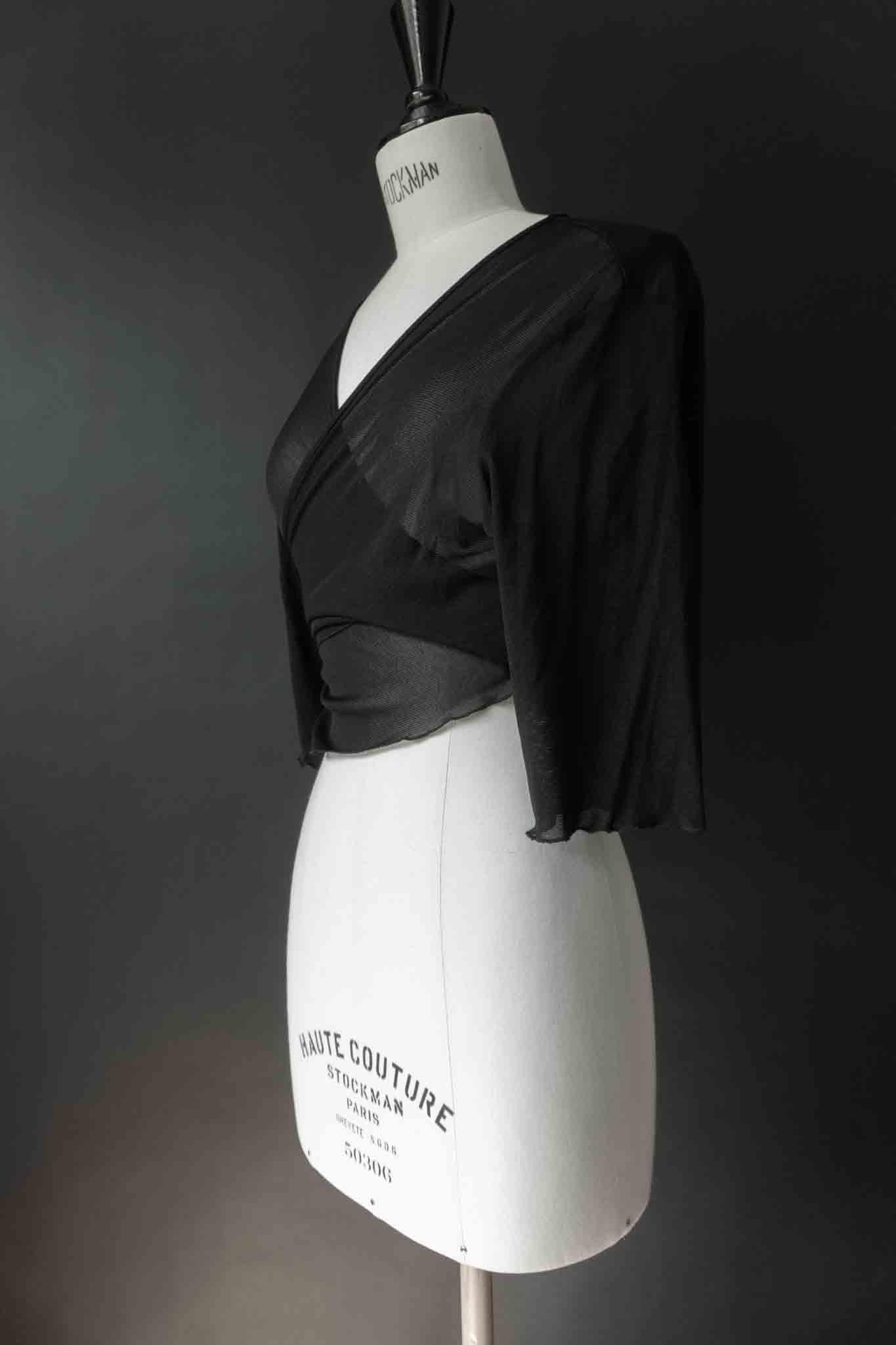 Vintage 90s Mesh Bolero zum Binden, S–M theplaincircle vintage