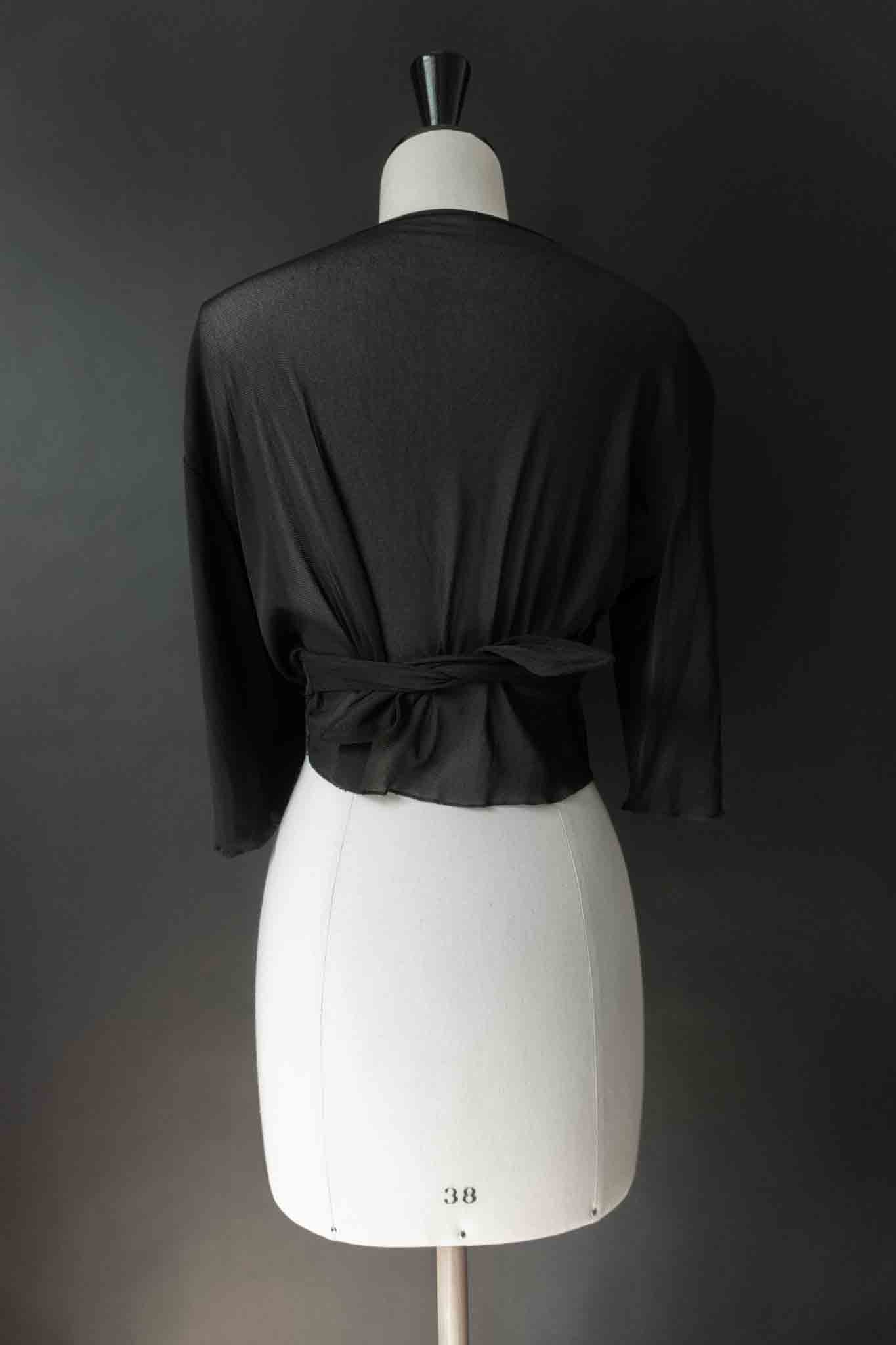 Vintage 90s Mesh Bolero zum Binden, S–M theplaincircle vintage