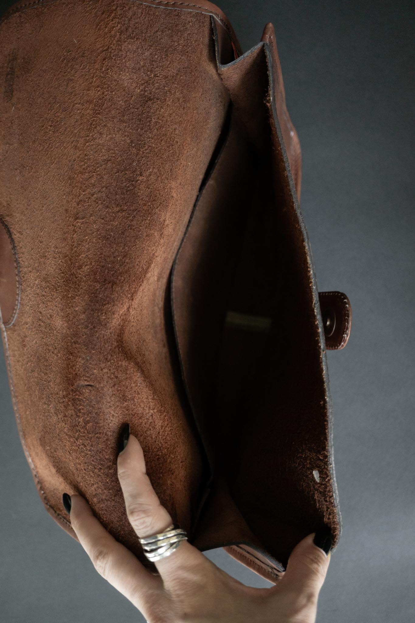 Vintage BREE Ledertasche aus braunem Leder