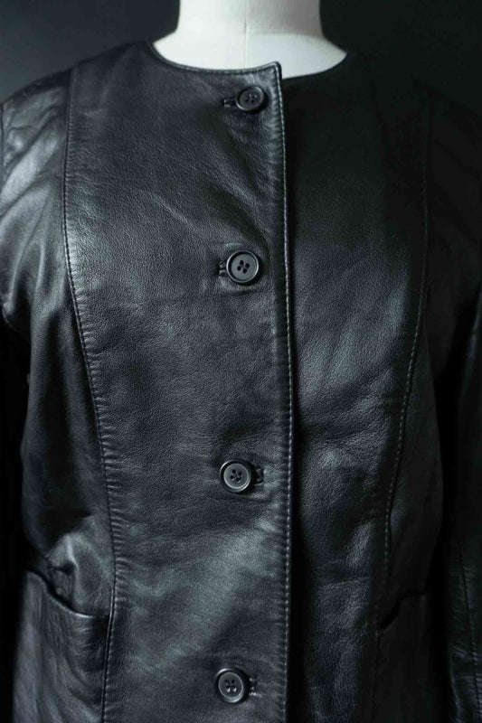 Vintage 90s Lederjacke aus Nappa Leder, S–M theplaincircle vintage
