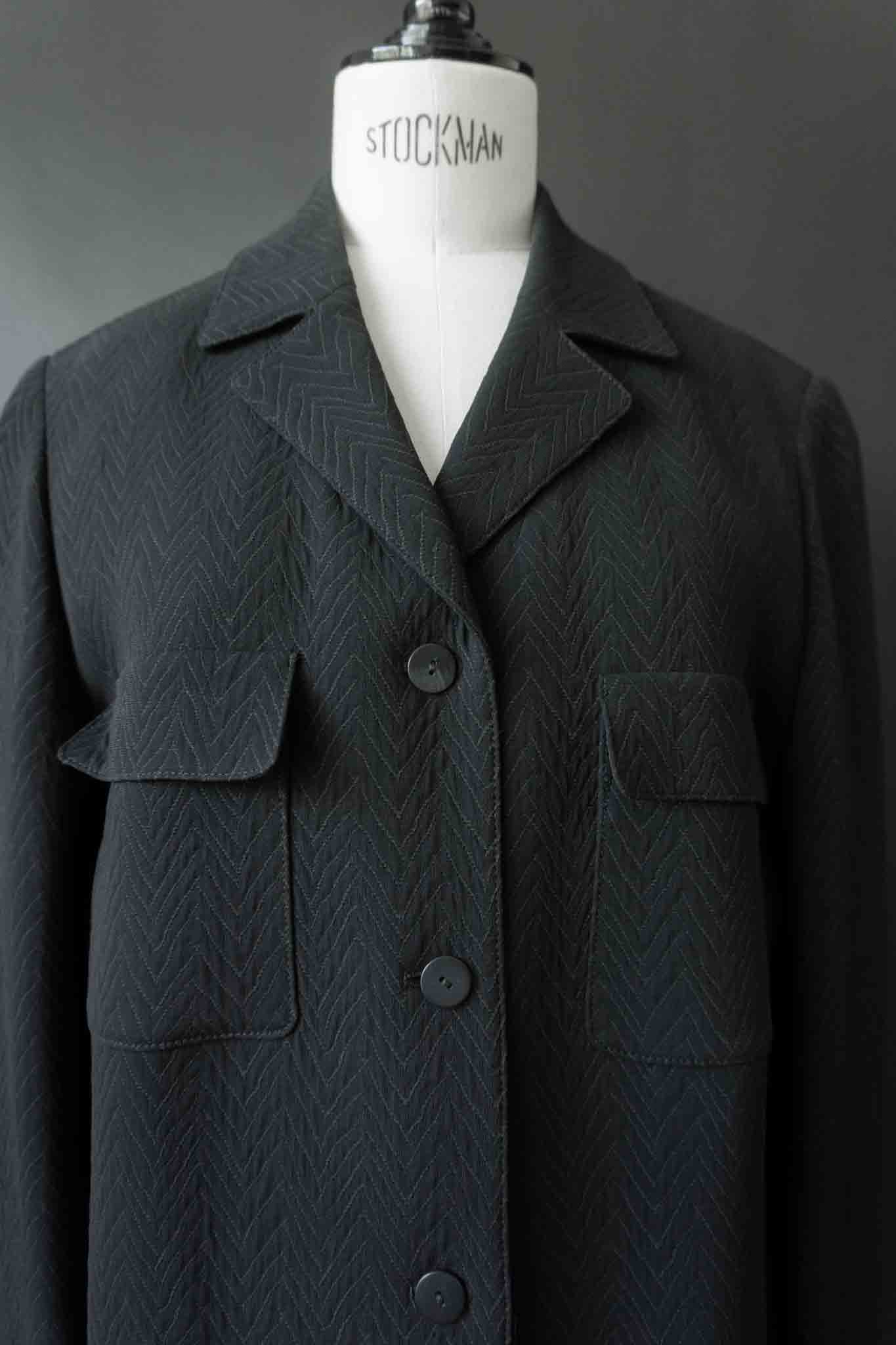 Vintage Rosner Overshirt mit Struktur, M–L