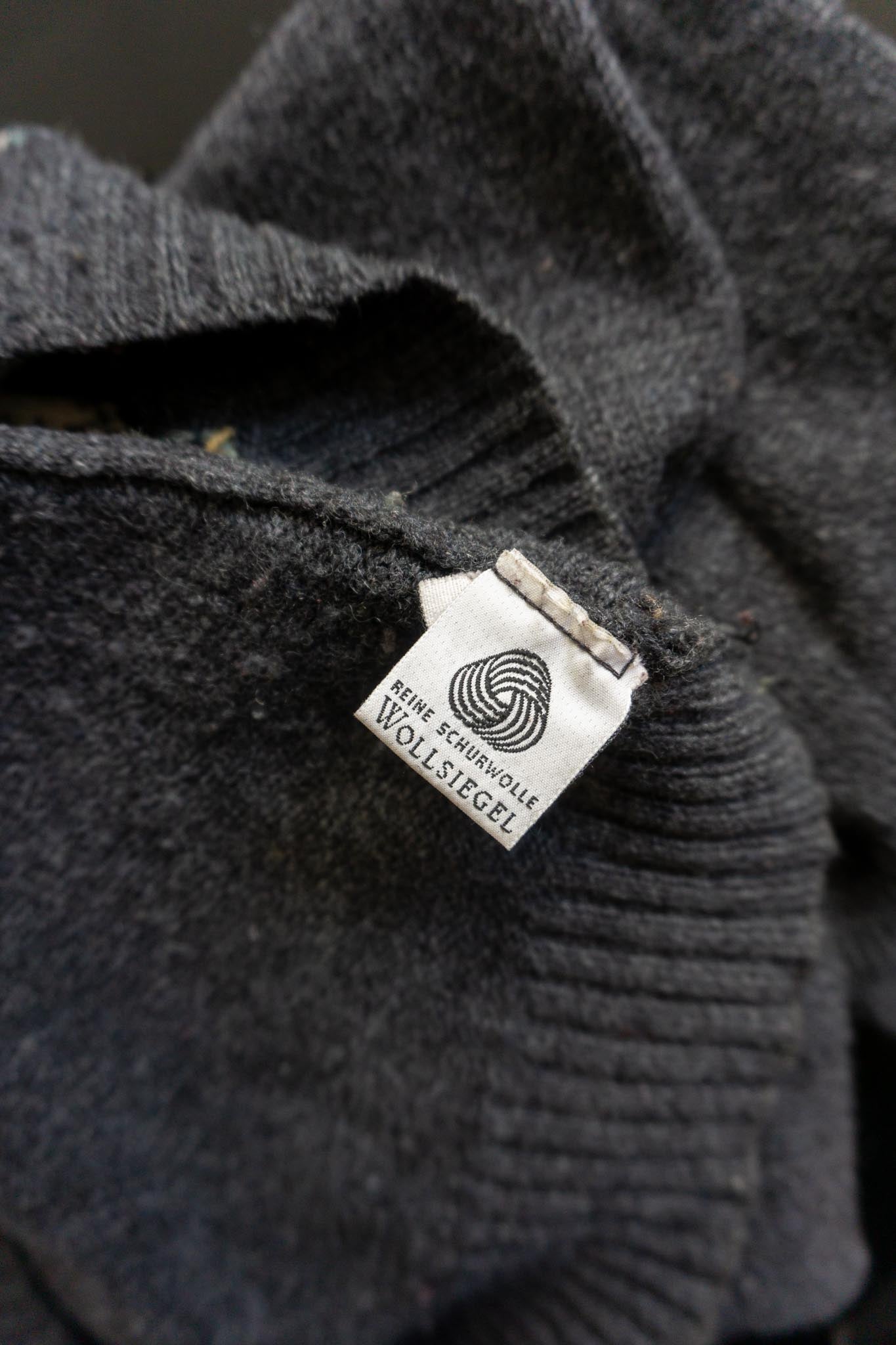Burlington Wollpullover Vintage mit Karo-Muster, lederbezogenen Knöpfen und Kragen