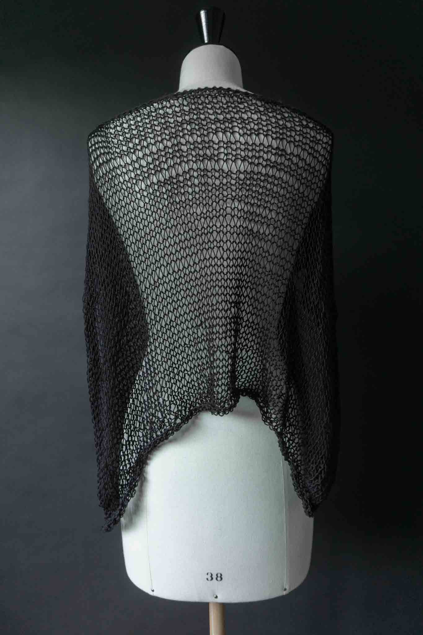 Handmade Netz-Überwurf aus Baumwolle, M–XL
