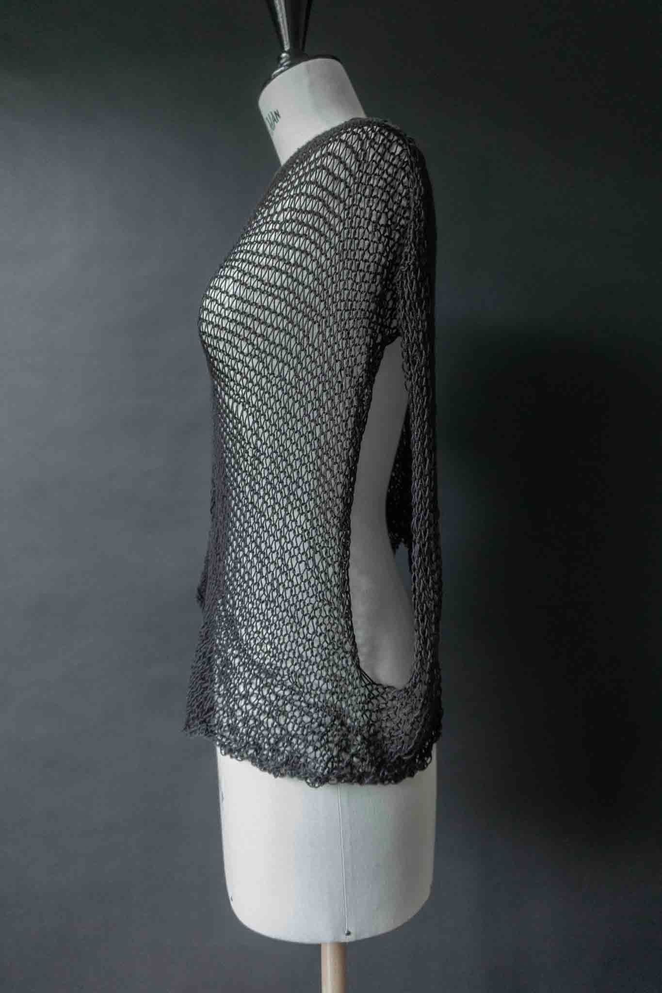 Handmade Netz-Überwurf aus Baumwolle, M–XL