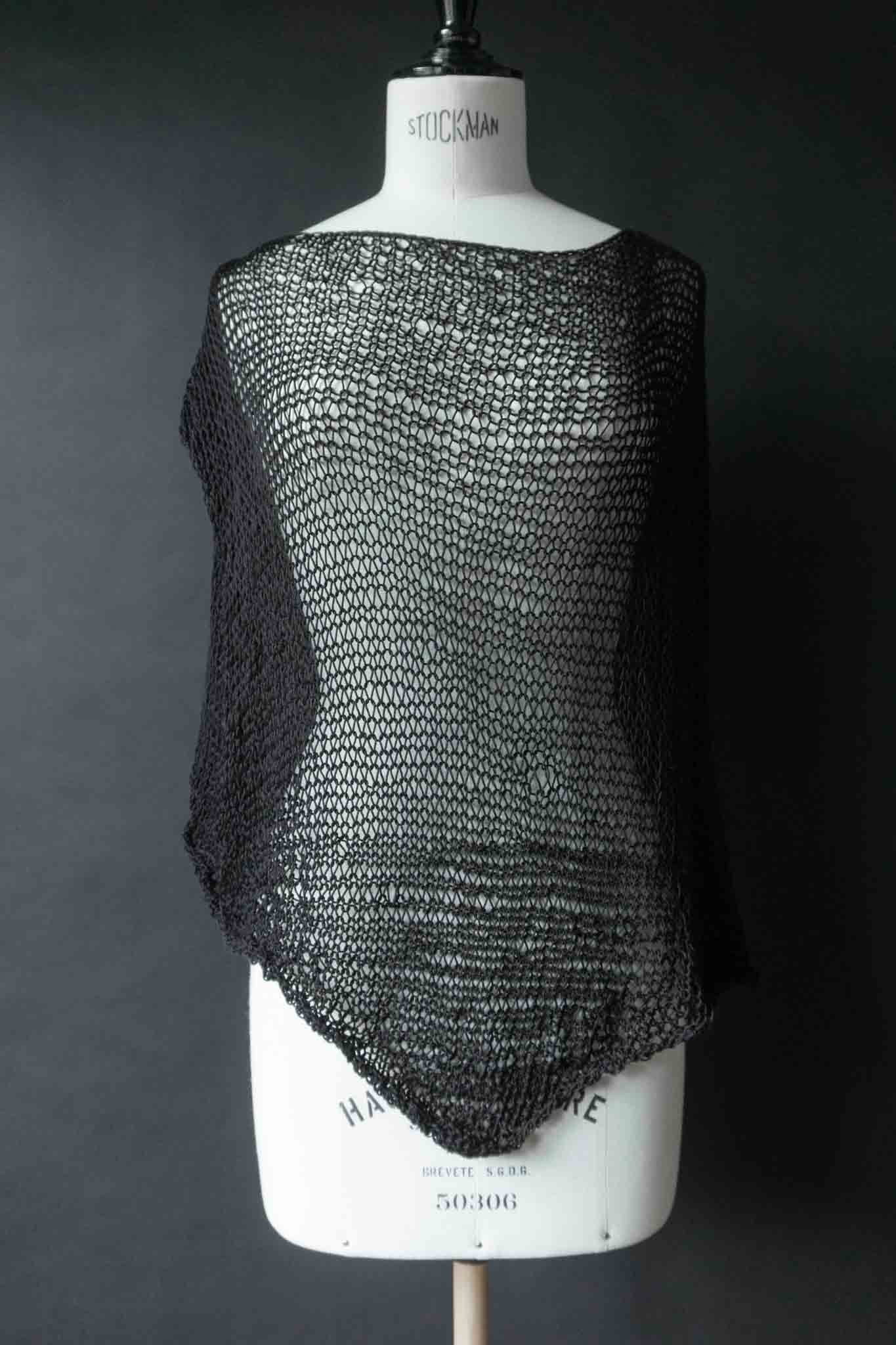 Handmade Netz-Überwurf aus Baumwolle, M–XL