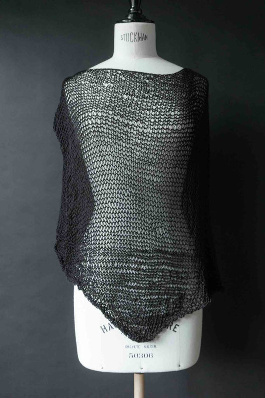 Handmade Netz-Überwurf aus Baumwolle, M–XL