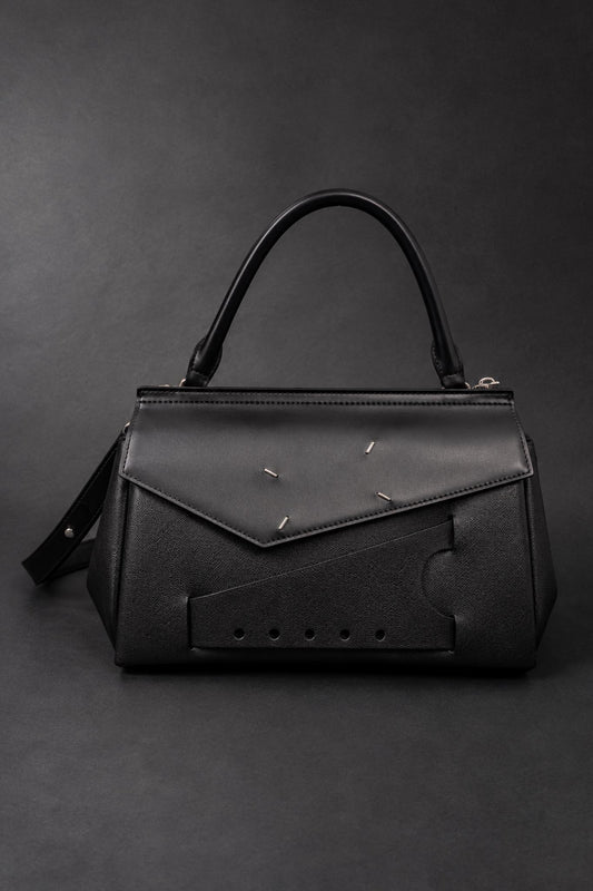 Maison Margiela Snatched Bag aus schwarzem Leder | Designer Handtasche