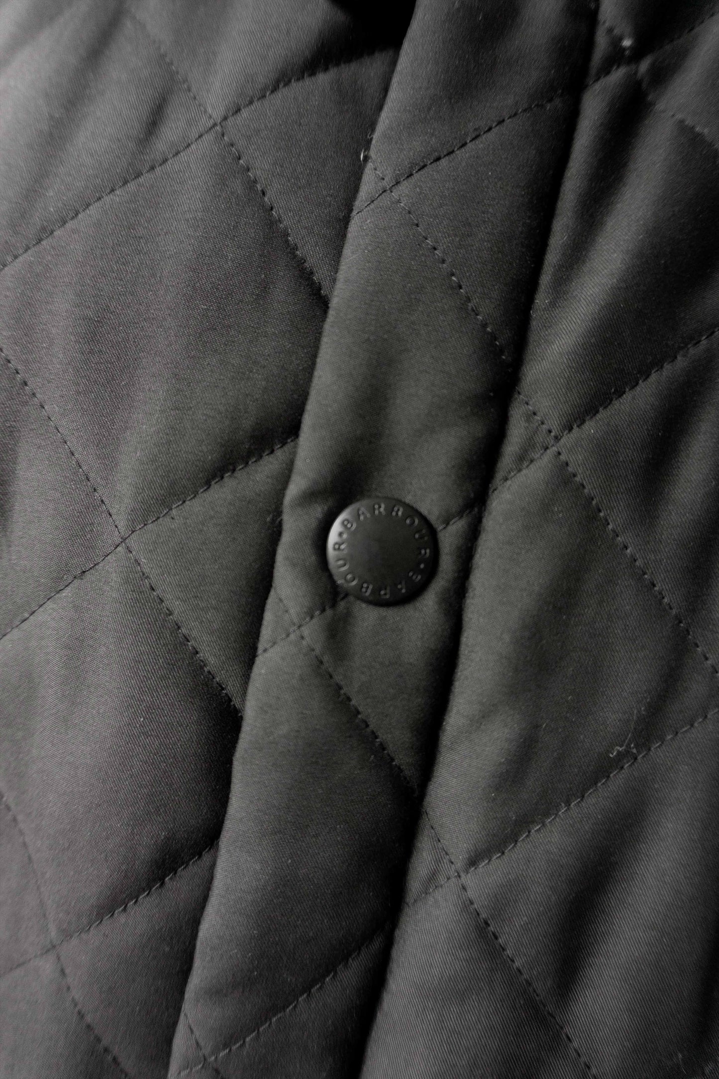 Barbour Steppjacke Eskdale schwarz – klassische Vintage Übergangsjacke, L theplaincircle vintage