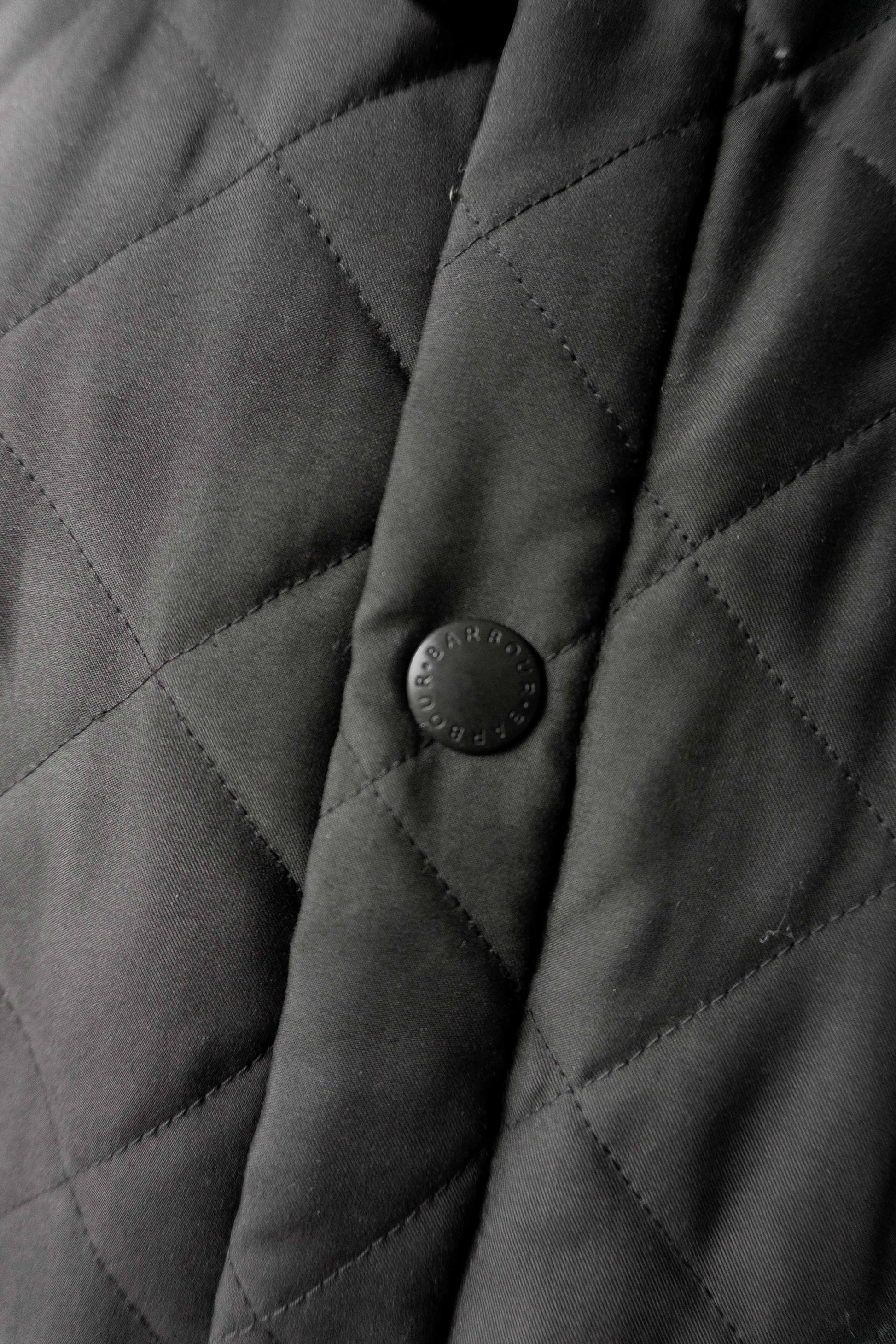 Barbour Steppjacke Eskdale schwarz – klassische Vintage Übergangsjacke, L theplaincircle vintage