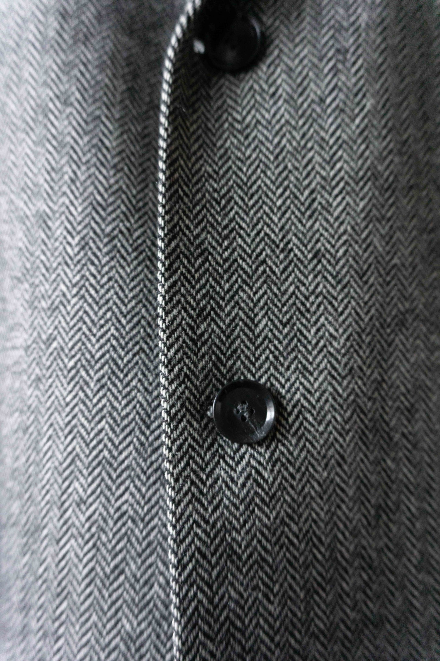 Burberry London Vintage Wollblazer im grauen Herringbone Fischgrat Muster