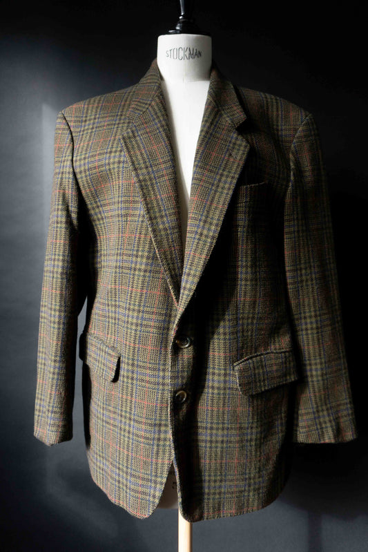 Yves Saint Laurent Vintage Woll-Kaschmir Blazer im Glencheck Heritage Muster