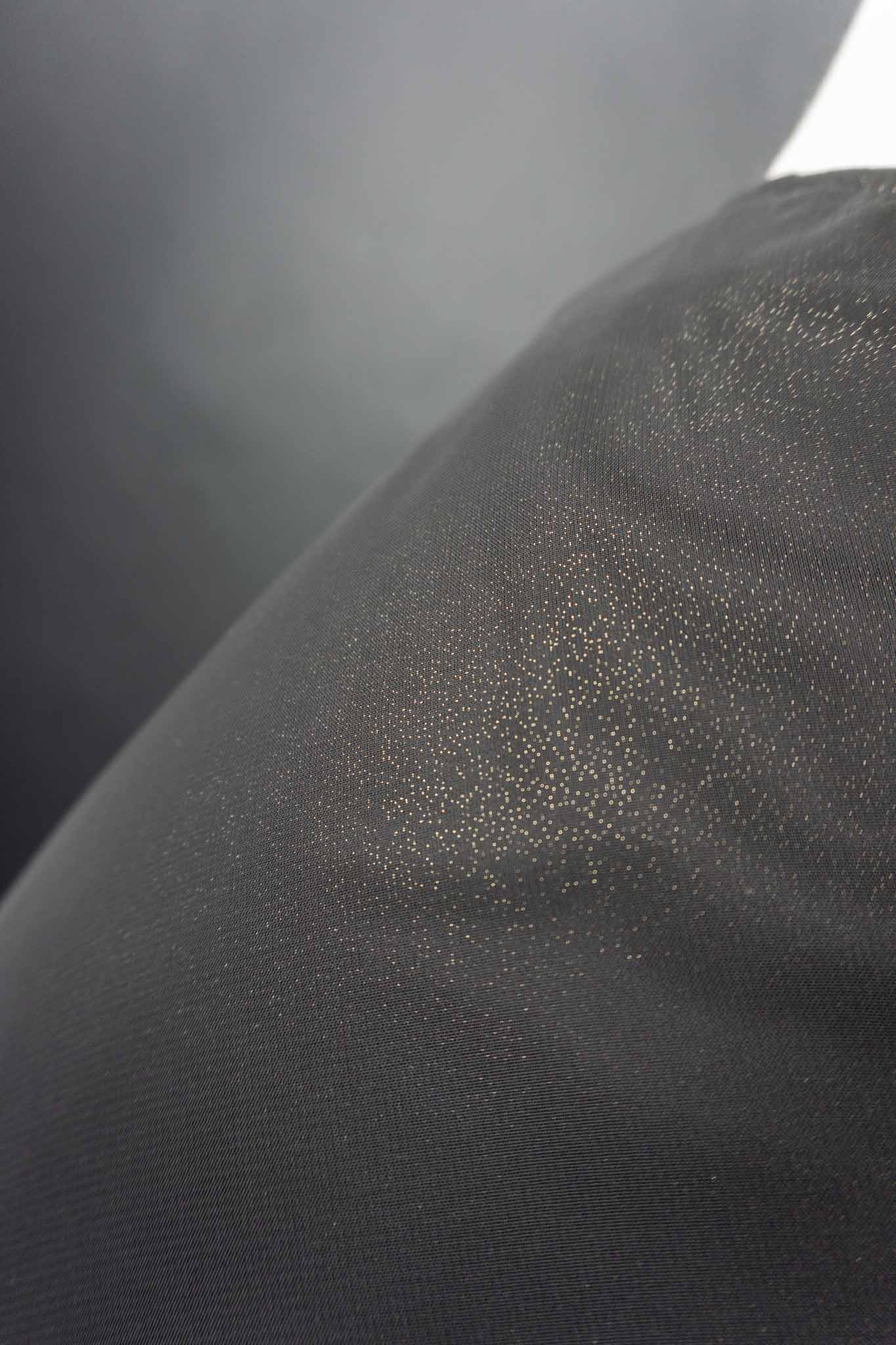 Schwarzer Vintage Midirock mit Glitzereffekt