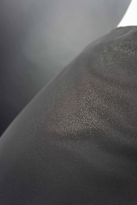 Schwarzer Vintage Midirock mit Glitzereffekt