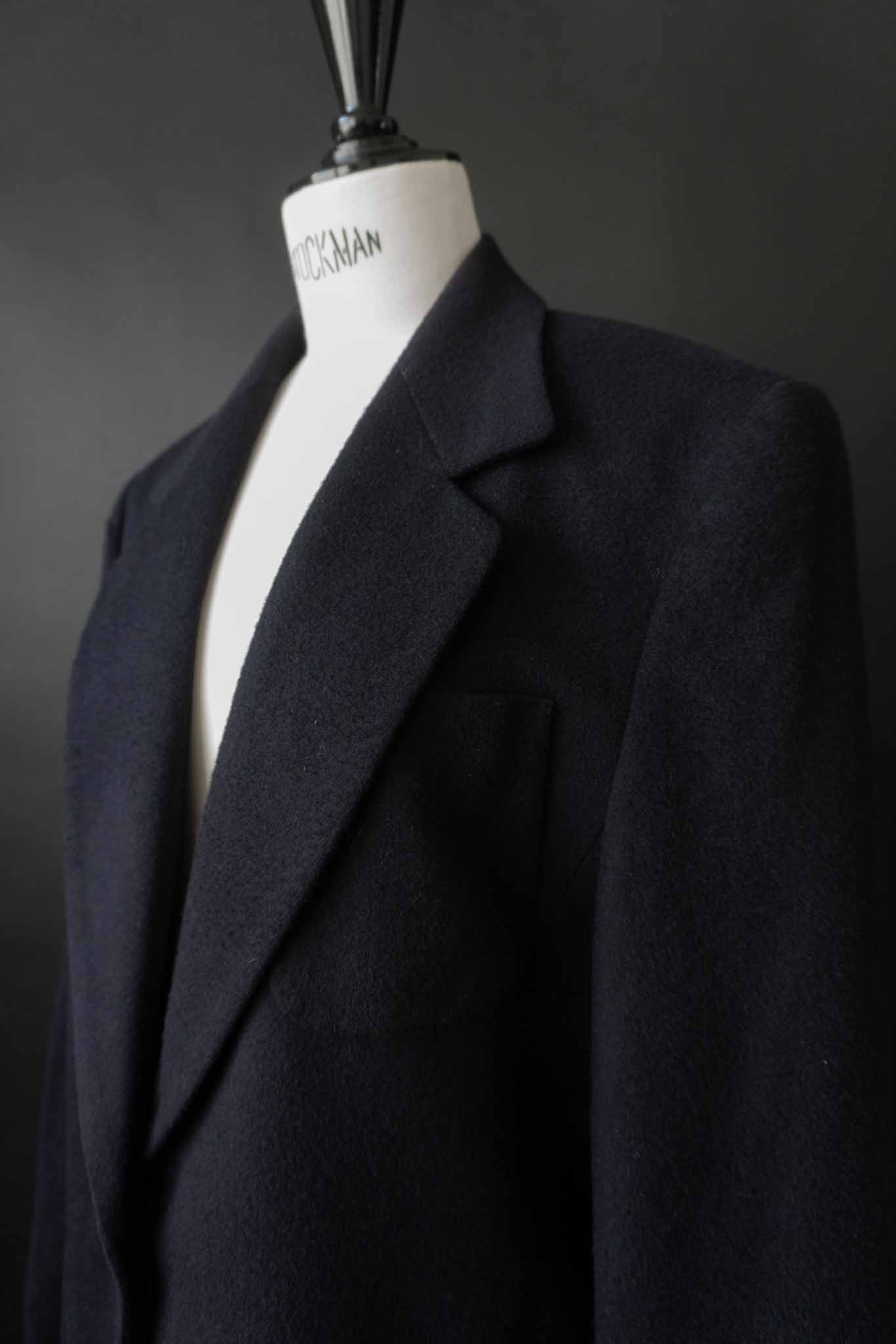 Navyblauer Vintage-Wollmantel von Pringle of Scotland aus den 90er