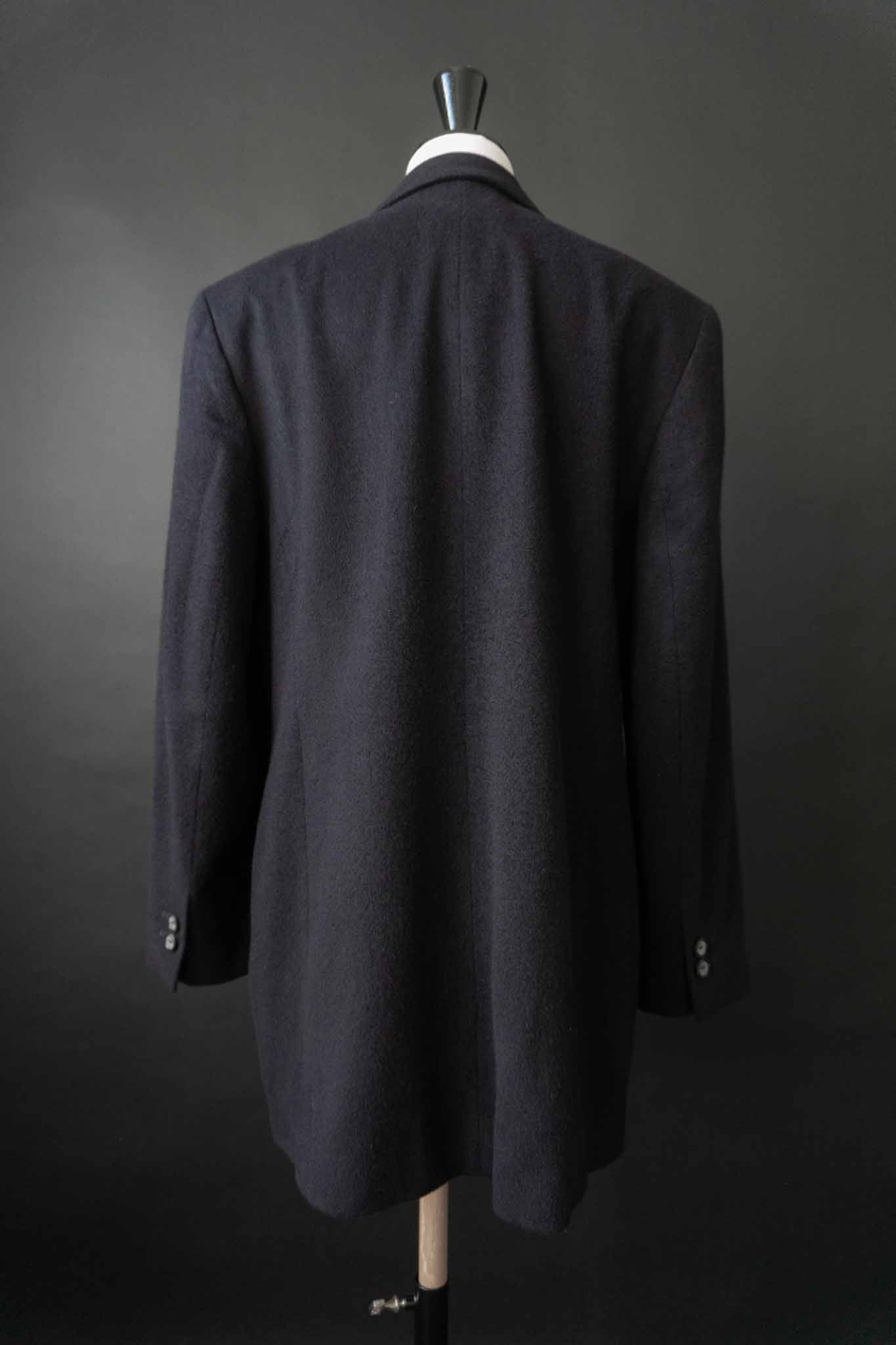 Navyblauer Vintage-Wollmantel von Pringle of Scotland aus den 90er