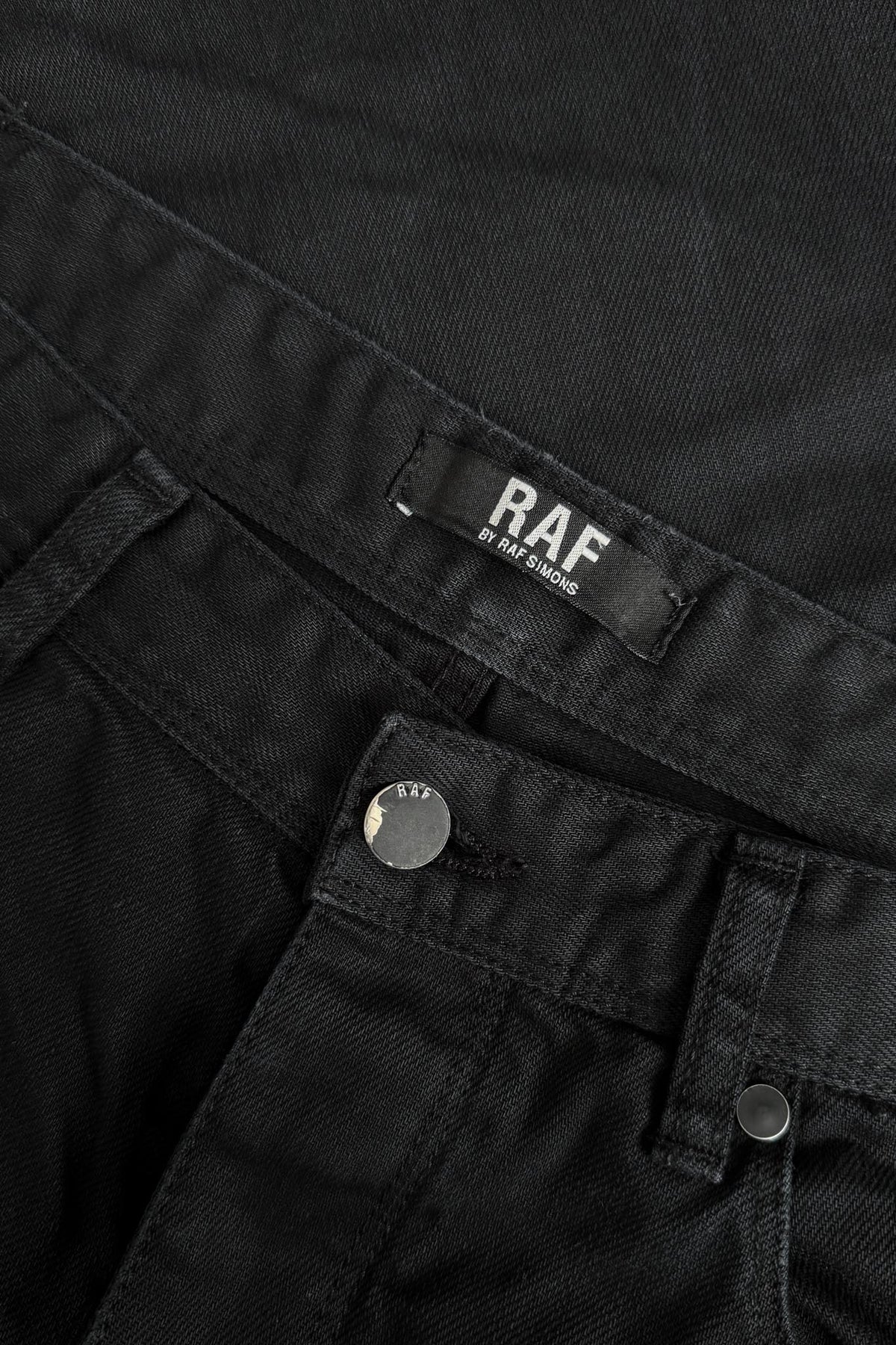 Vintage RAF by Raf Simons Jeans, Black Denim, Archive Fashion, 34