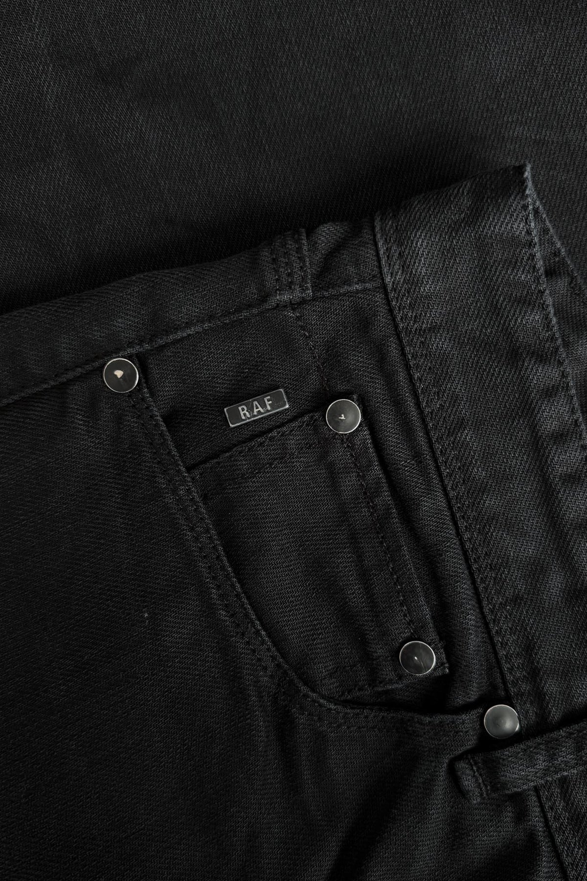 Vintage RAF by Raf Simons Jeans, Black Denim, Archive Fashion, 34