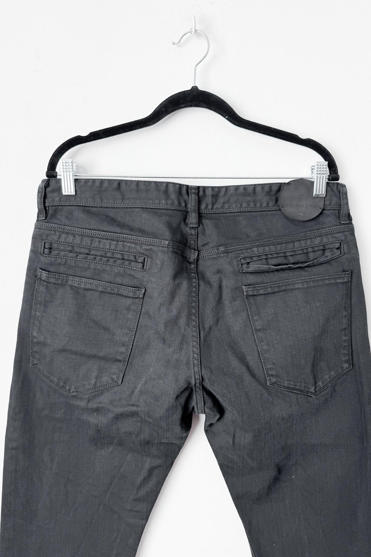 Vintage RAF by Raf Simons Jeans, Black Denim, Archive Fashion, 34