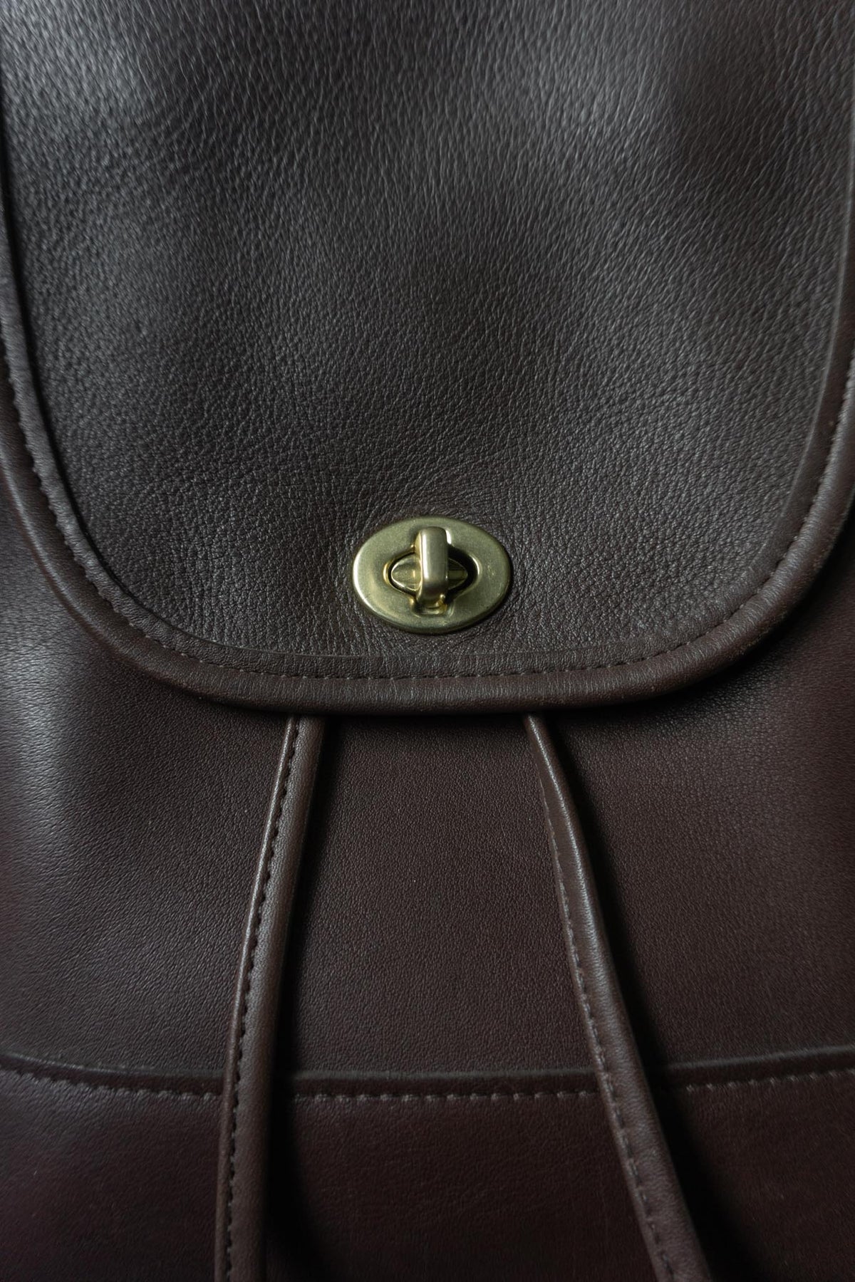 Vintage Coach Daypack 90s Rucksack Leder, Braun