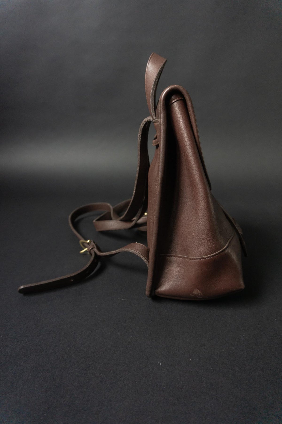 Vintage Coach Daypack 90s Rucksack Leder, Braun