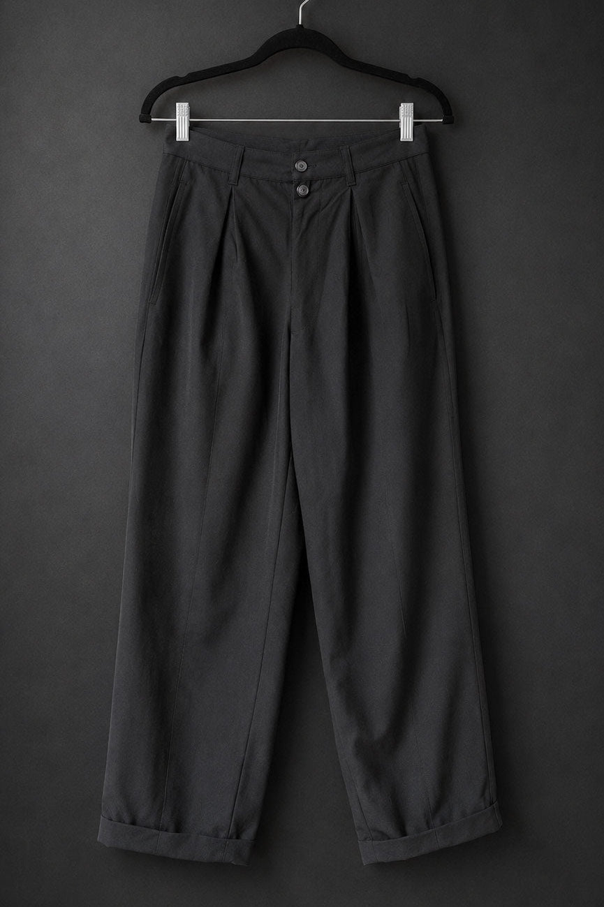 Marithe Francois Girbaud Vintage Bundfaltenhose Schwarz