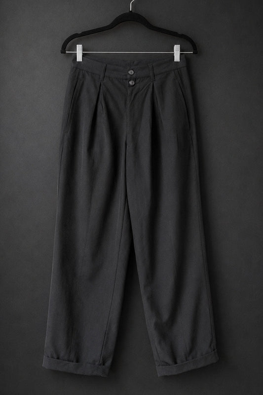 Marithe Francois Girbaud Vintage Bundfaltenhose Schwarz